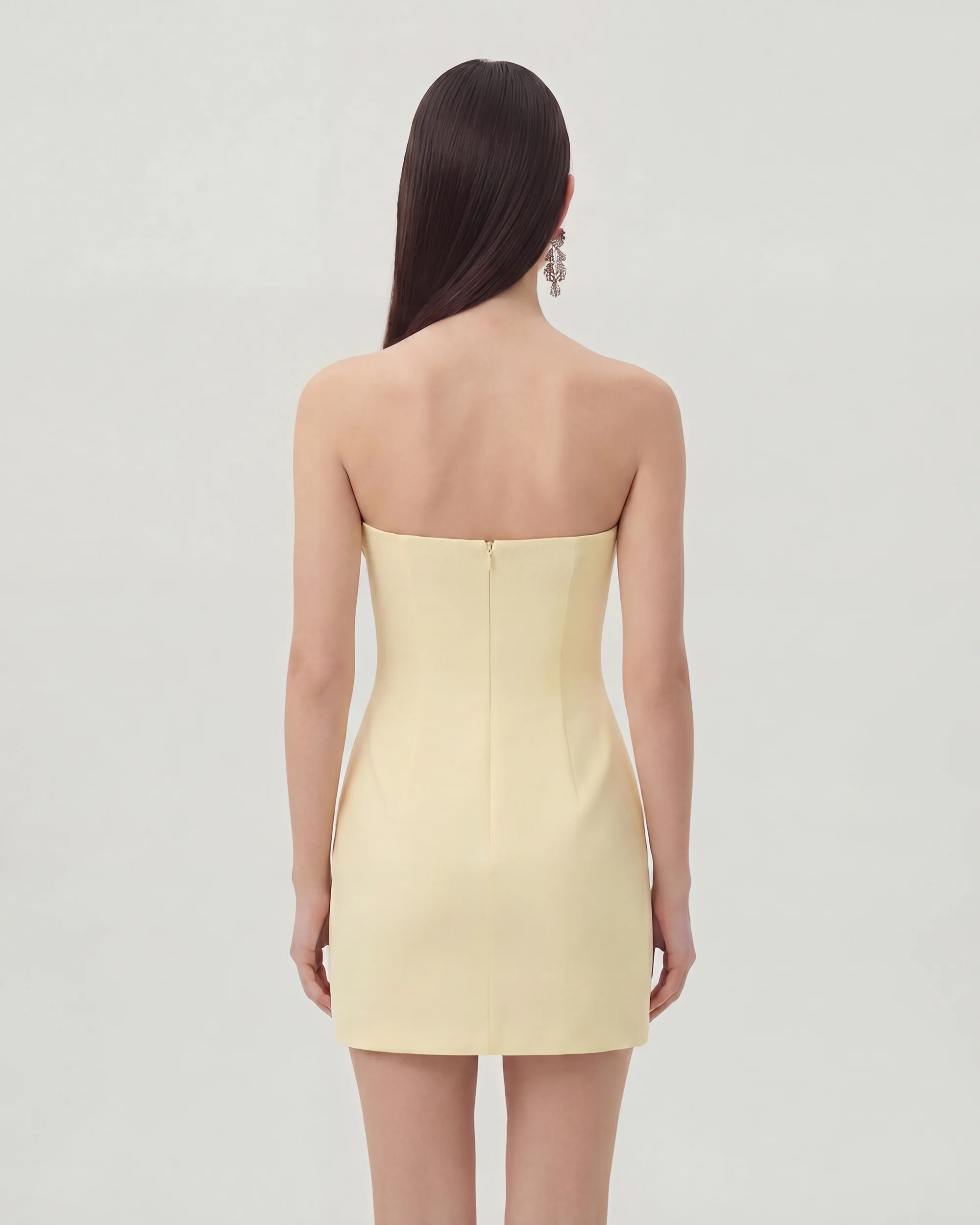 Floral Printed Mini Dress - Yellow - FASHION NOB