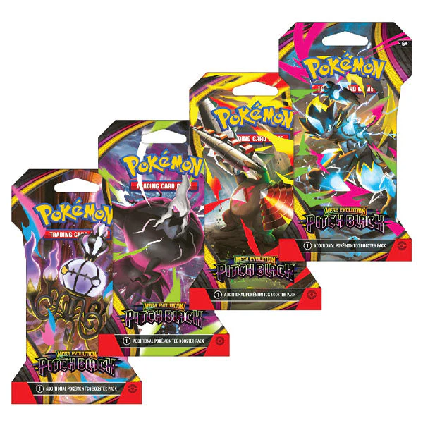 Pokémon TCG: ME05 Mega Evolution Pitch Black Sleeved Booster Pack (10 Cards)