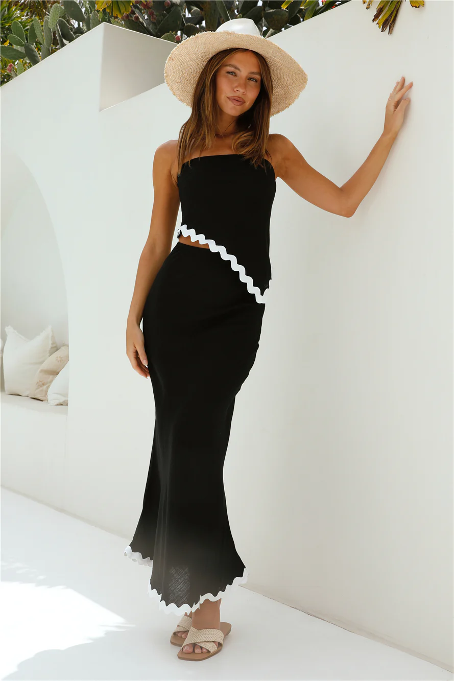 Found You Asymmetrical Top Black - luluinthesky