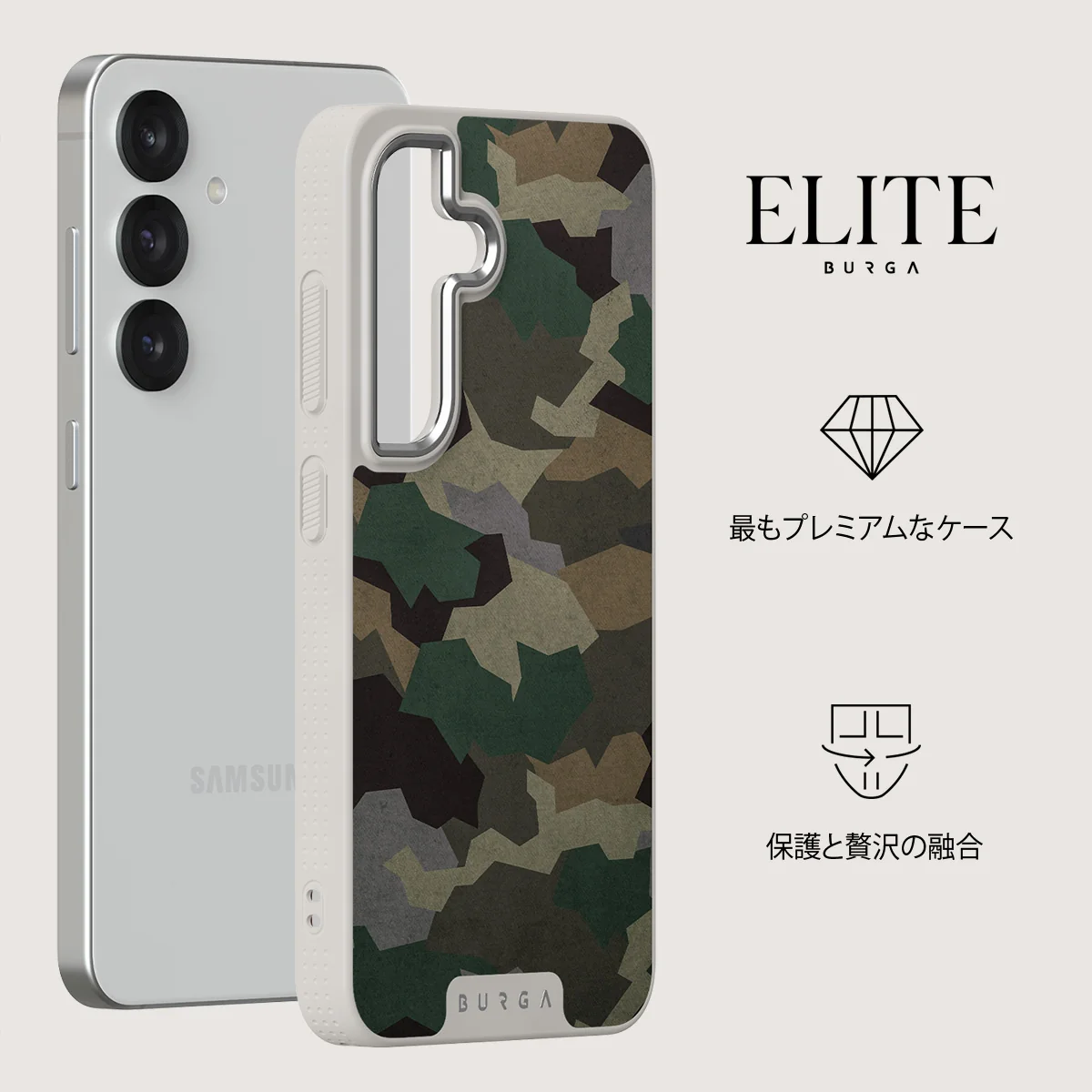 Tropical Green Camo - Samsung Galaxy S25 ケース