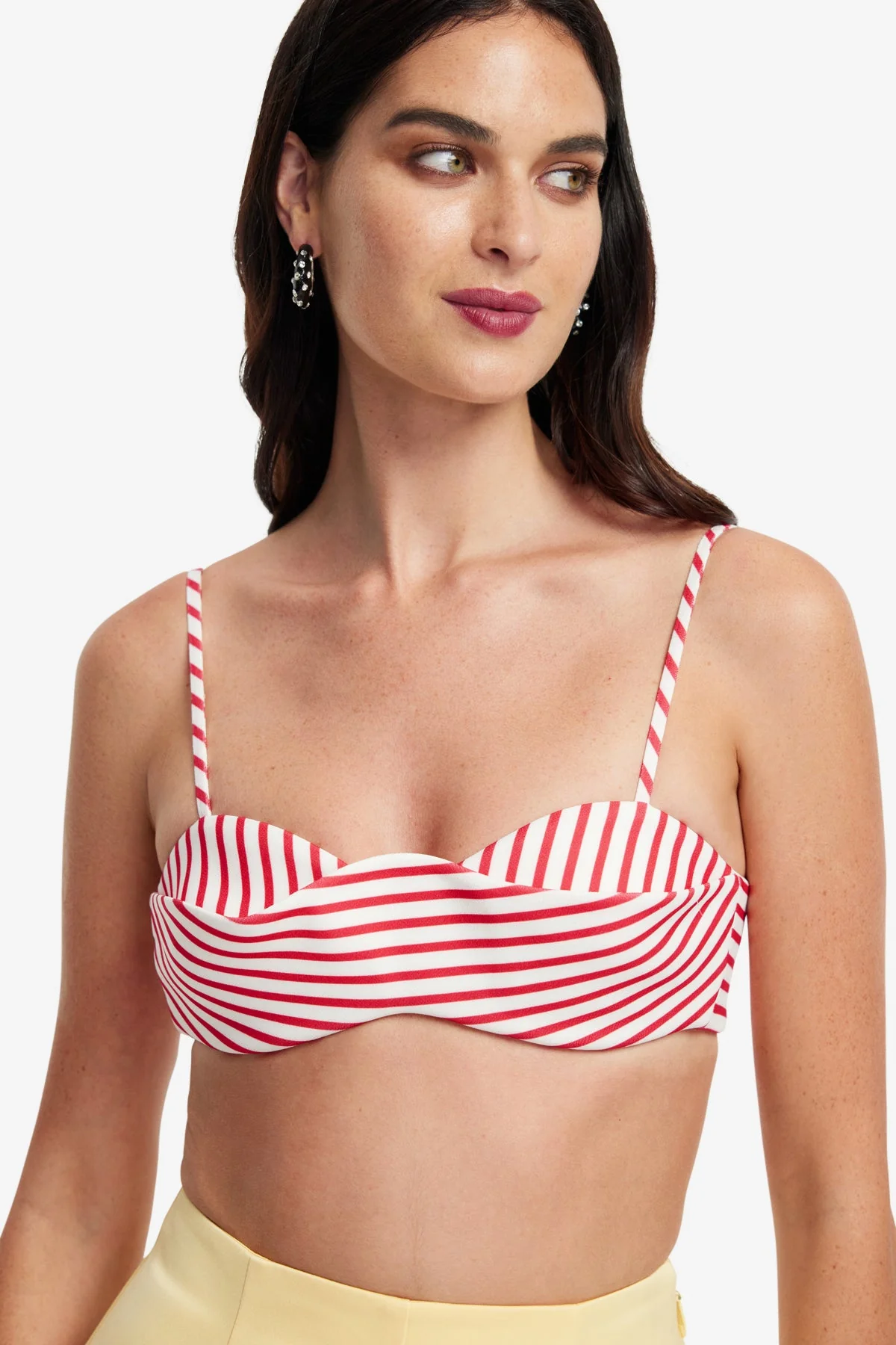 Julia Striped Bralette - Scarlet