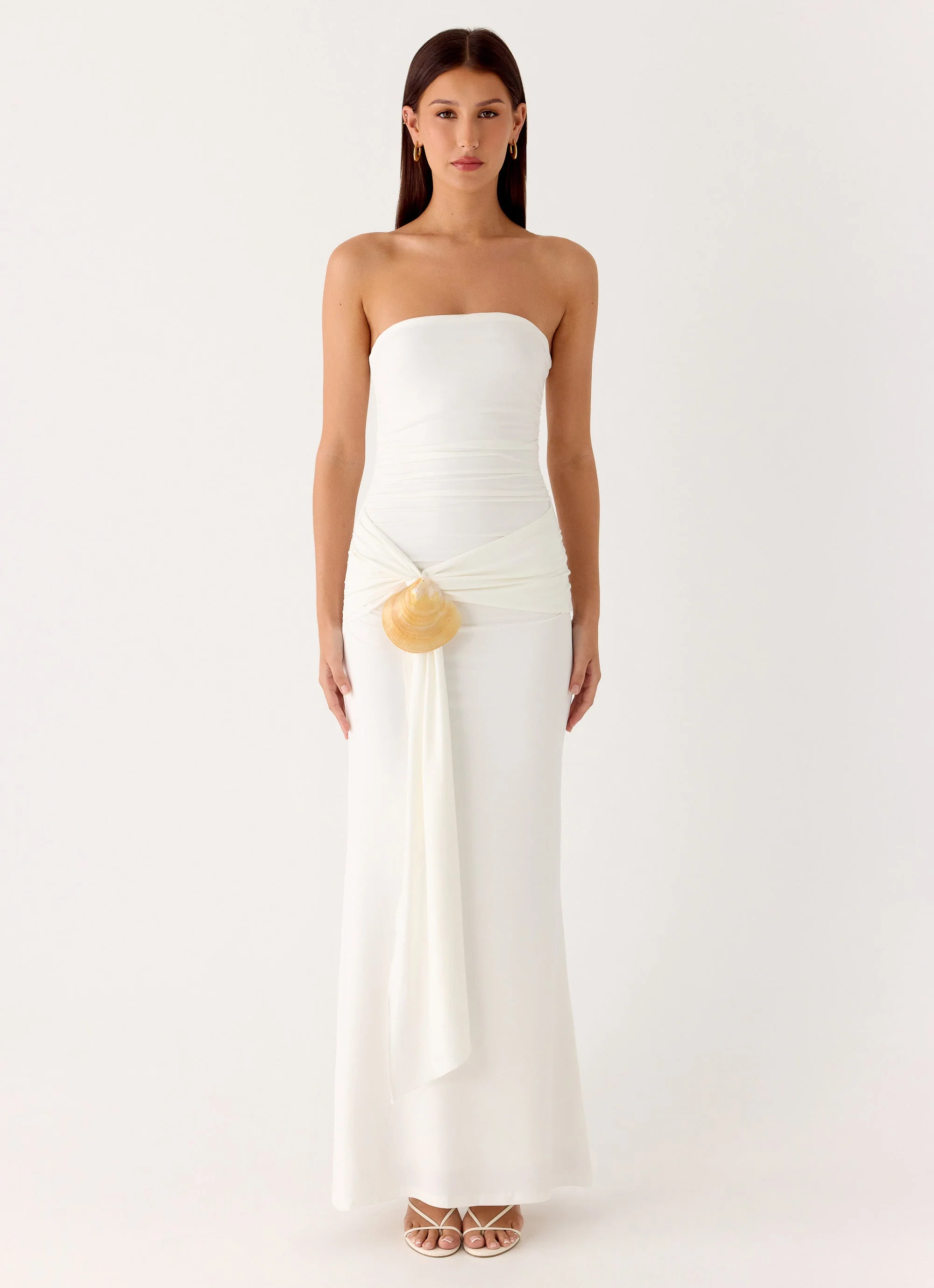 Party After Party Shell Maxi Dress - White