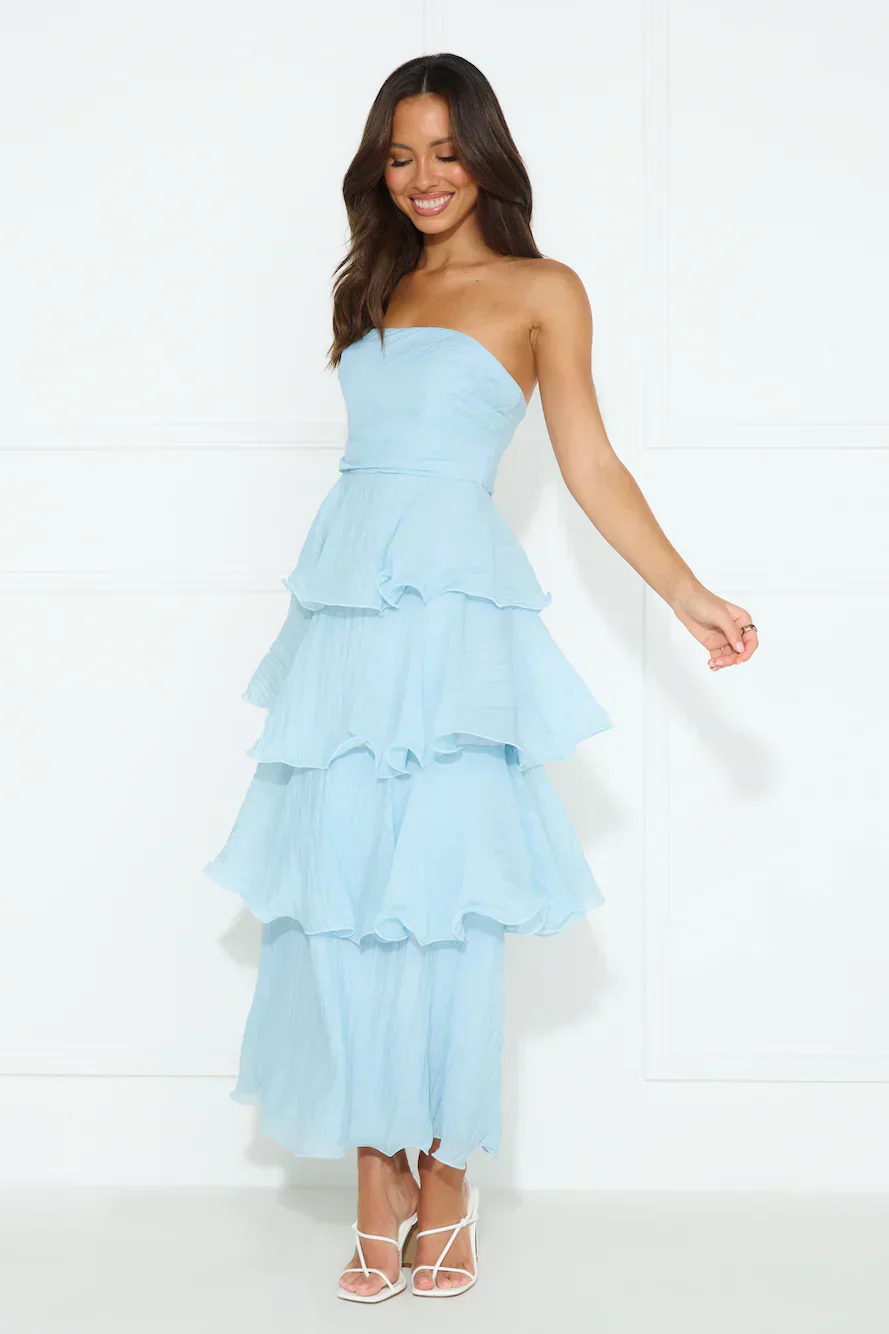 Wedding Adventure Strapless Maxi Dress