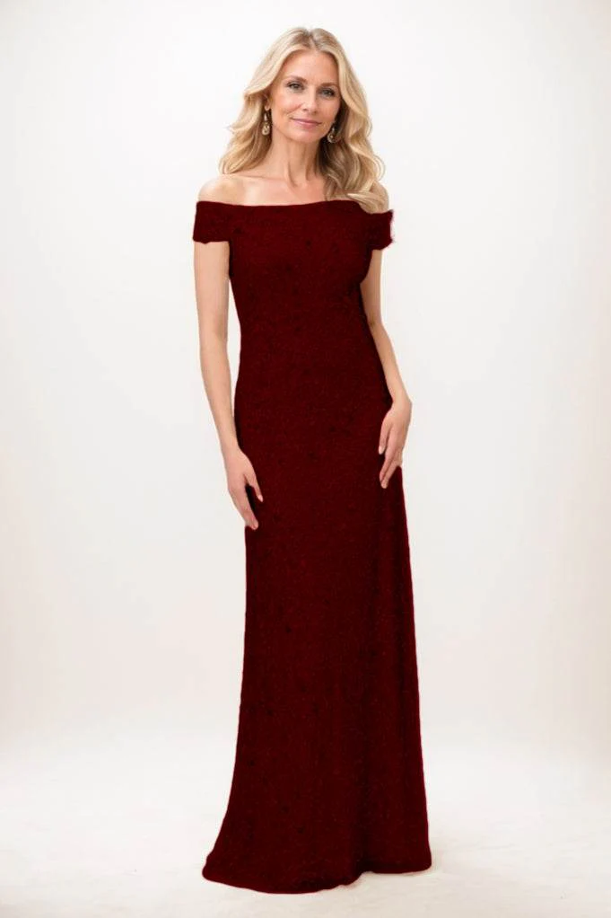 Sheath-Column Maxi Sequined Mother Of The Bride Dress CM0285
