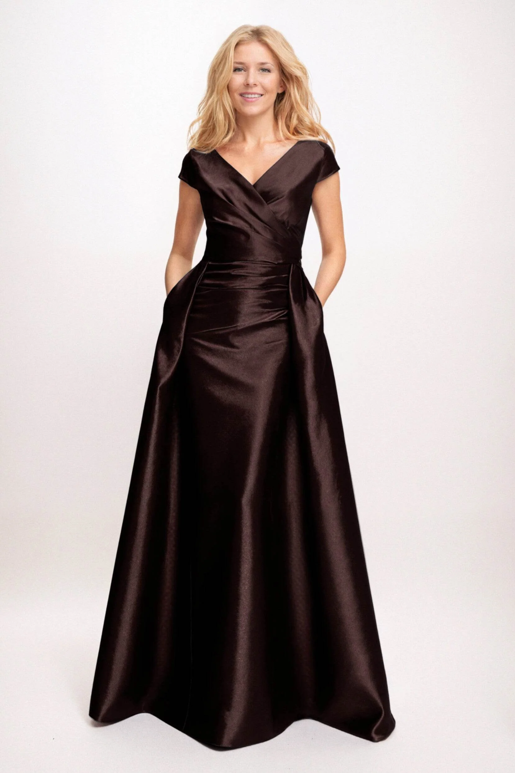 Trumpet-Mermaid Maxi Satin Mother of the Bride Dresses CM0382