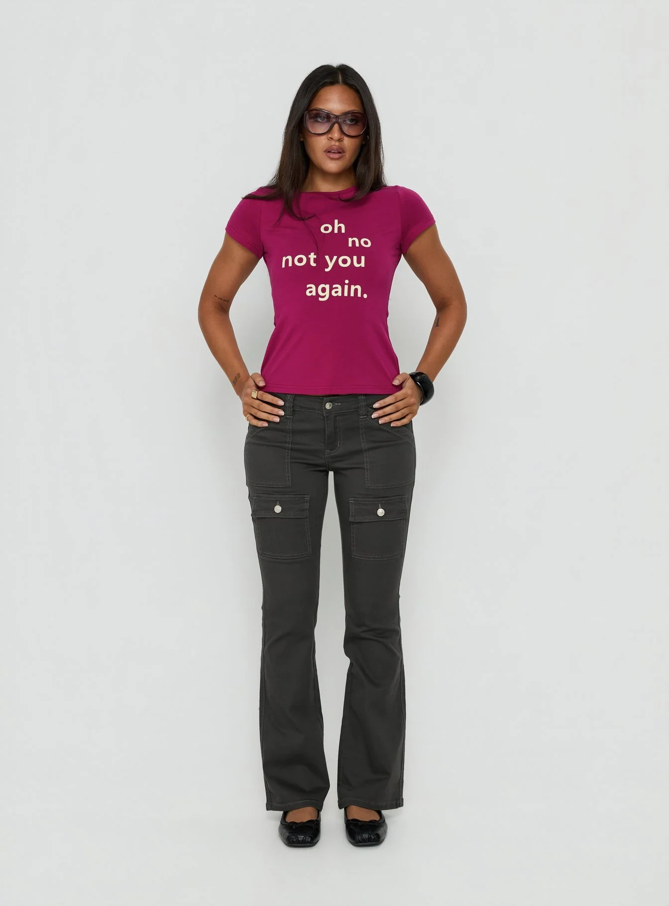 You Again Graphic Top Plum