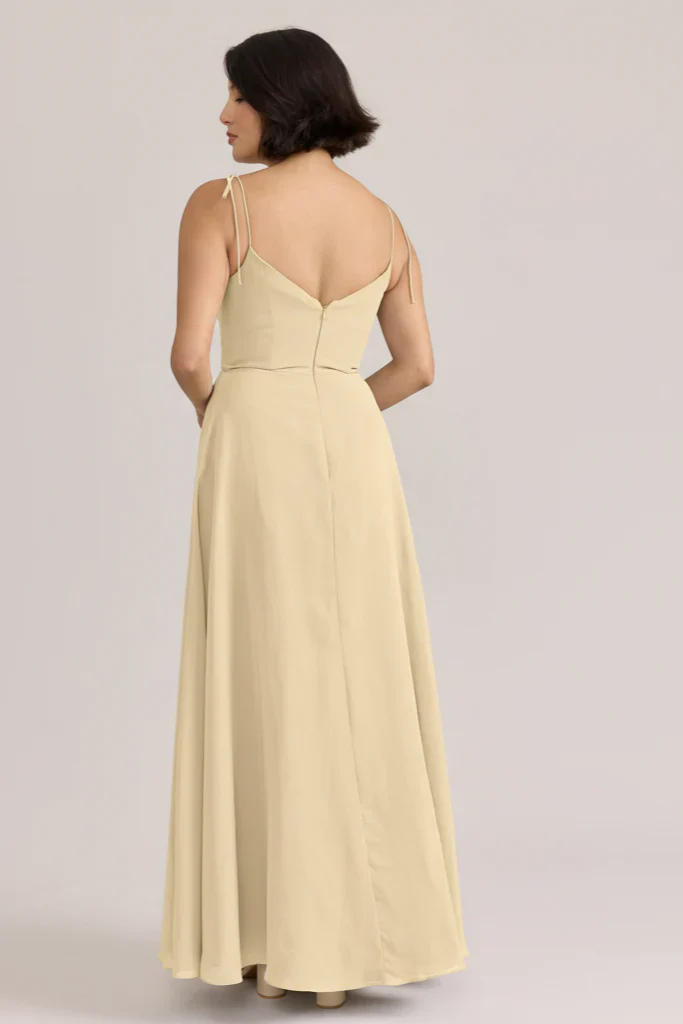 Ellapink Chiffon Dress | Ready To Ship | Pale Yellow