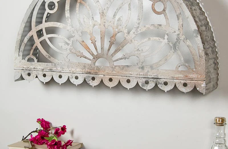 Distressed Metal Window Arch