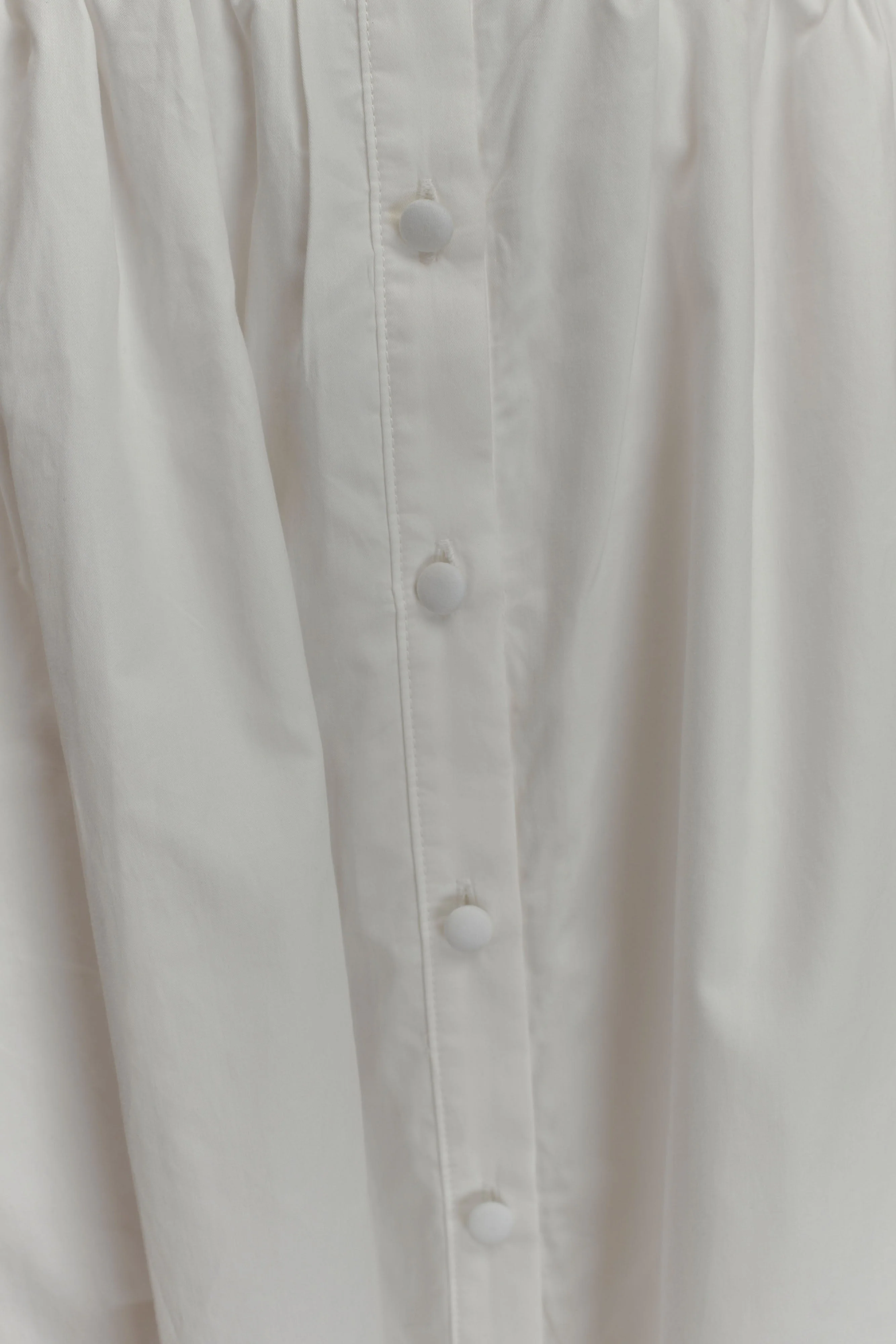Cindy Collared Midi Dress - White