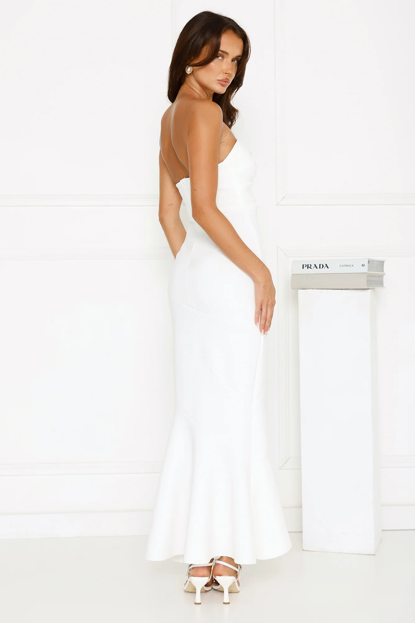 Luxe Reverie Strapless Maxi Dress White - luluinthesky