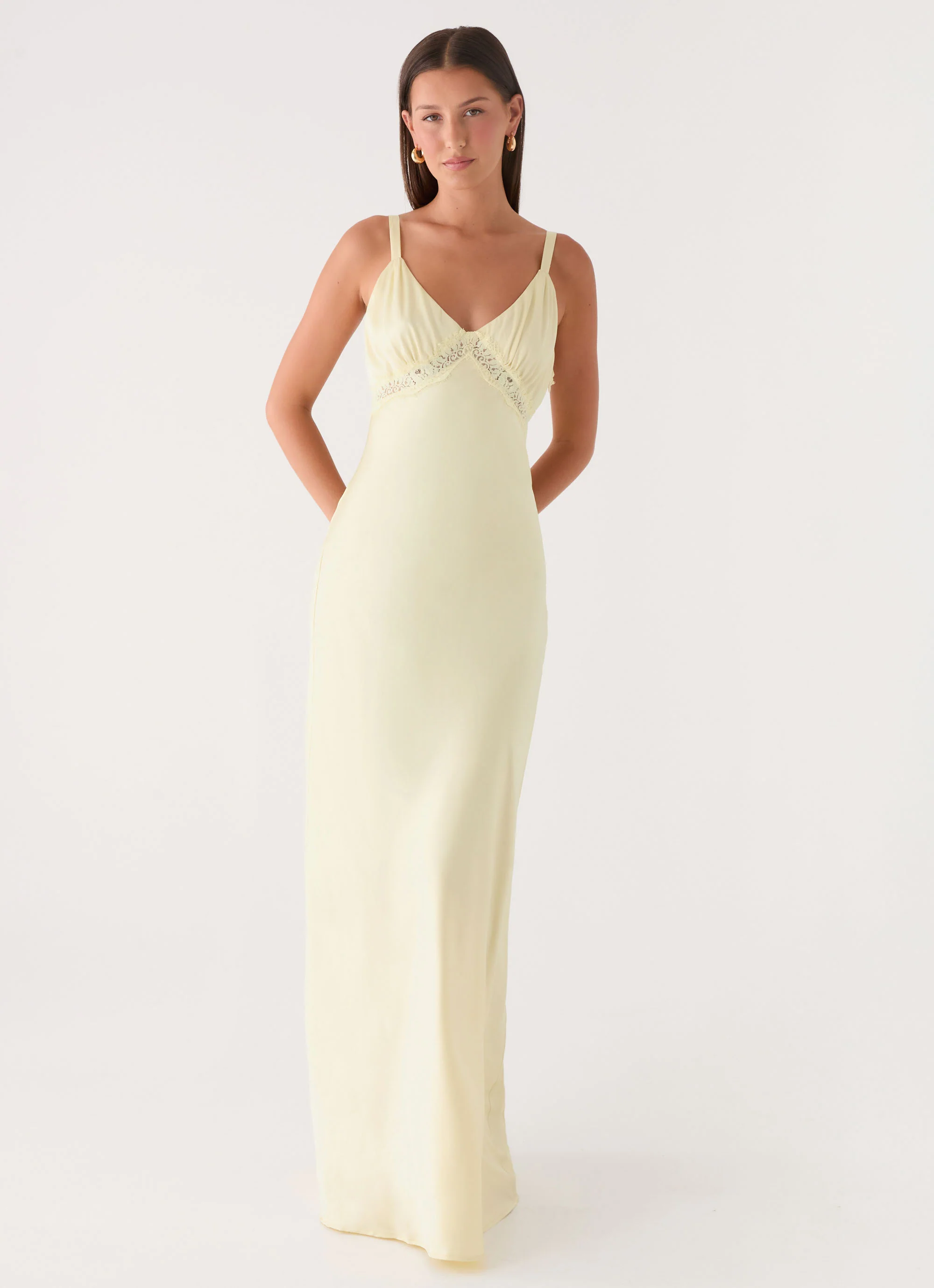 Tove Lace Maxi Dress - Yellow