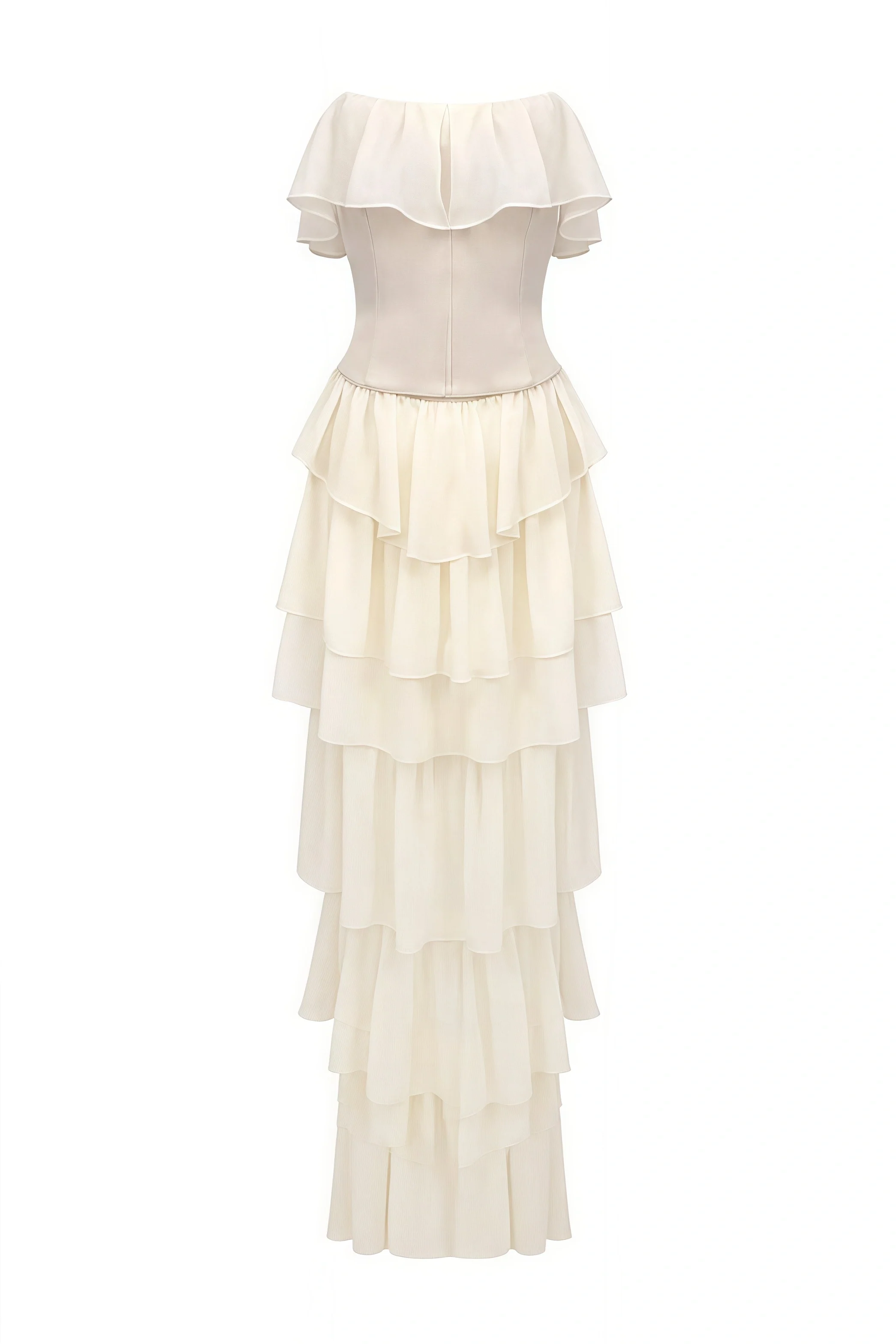 Mirae Apricot Off Shoulder Maxi Dress