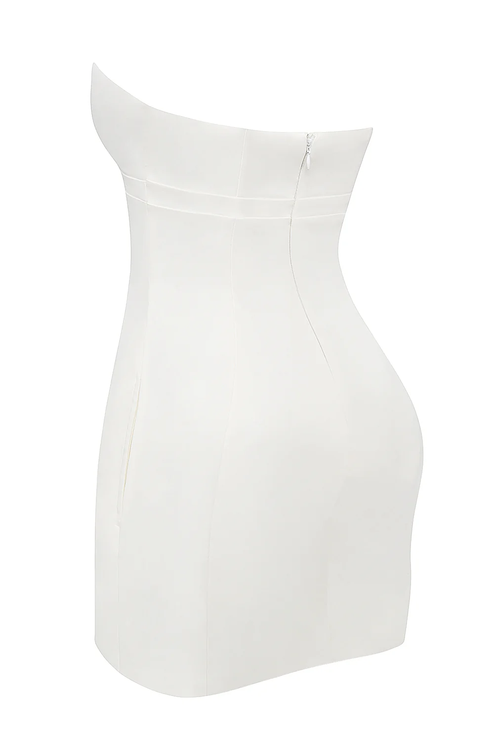 white strapless twill mini dress - luluinthesky