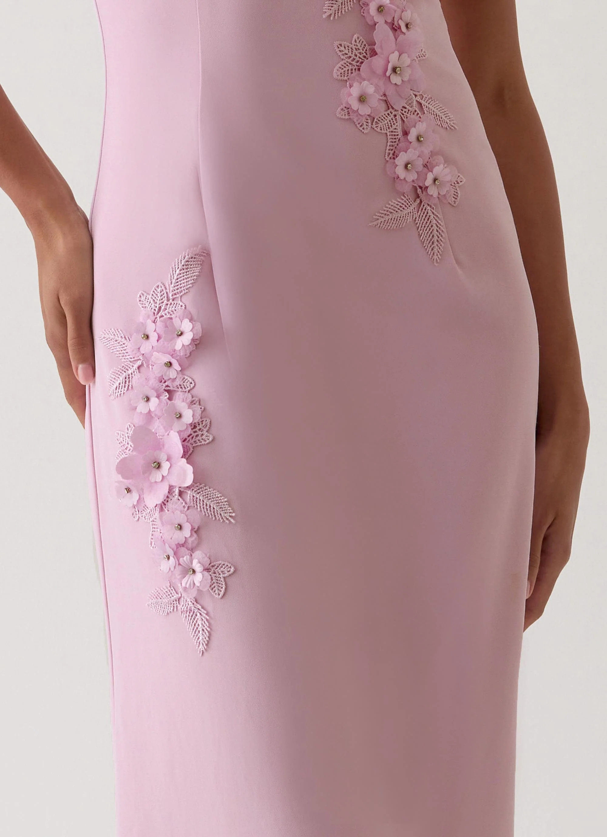 Monelise Strapless Maxi Dress - Pink - luluinthesky