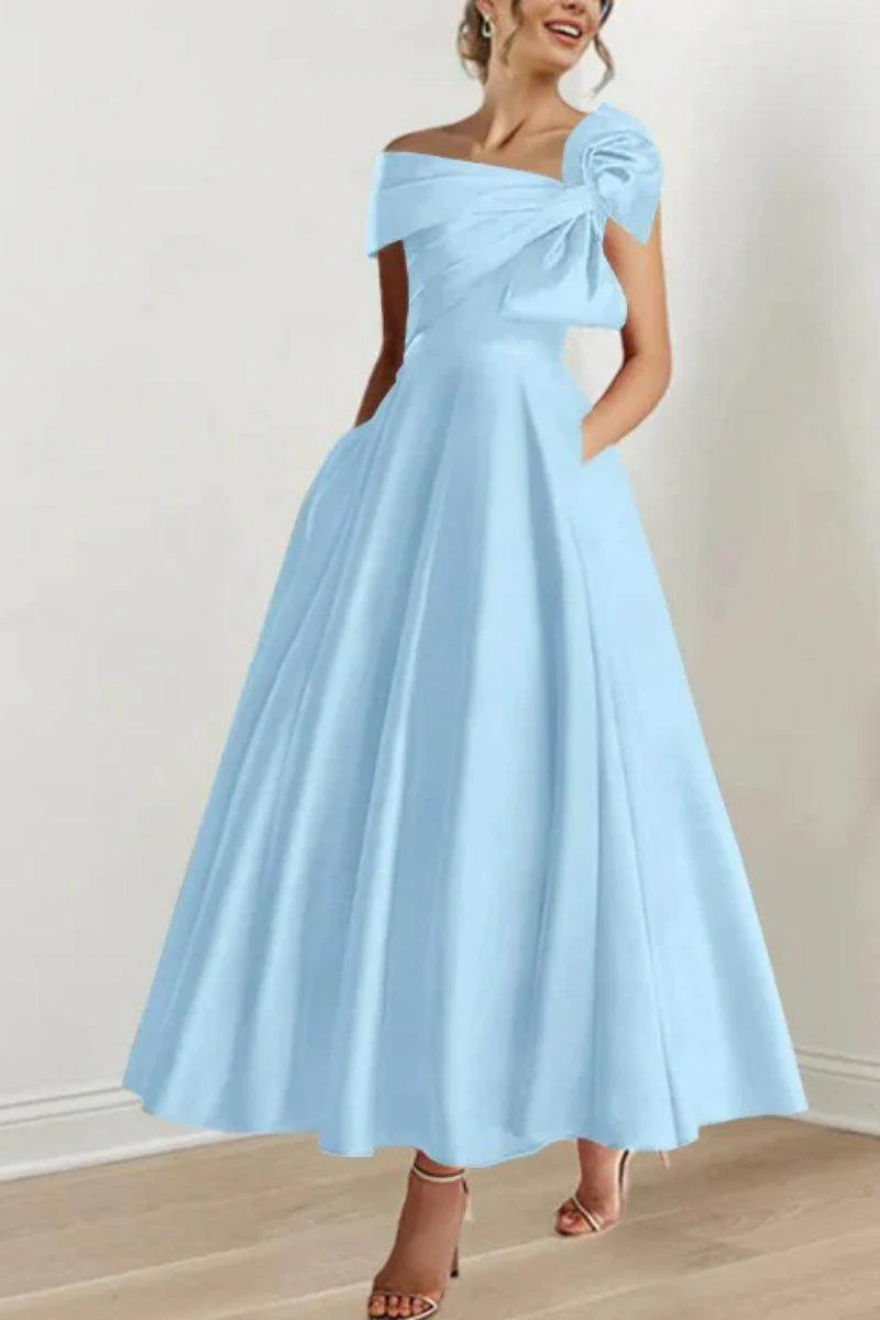 A Line Off The Shoulder Mother Dresses with Bows CM0333