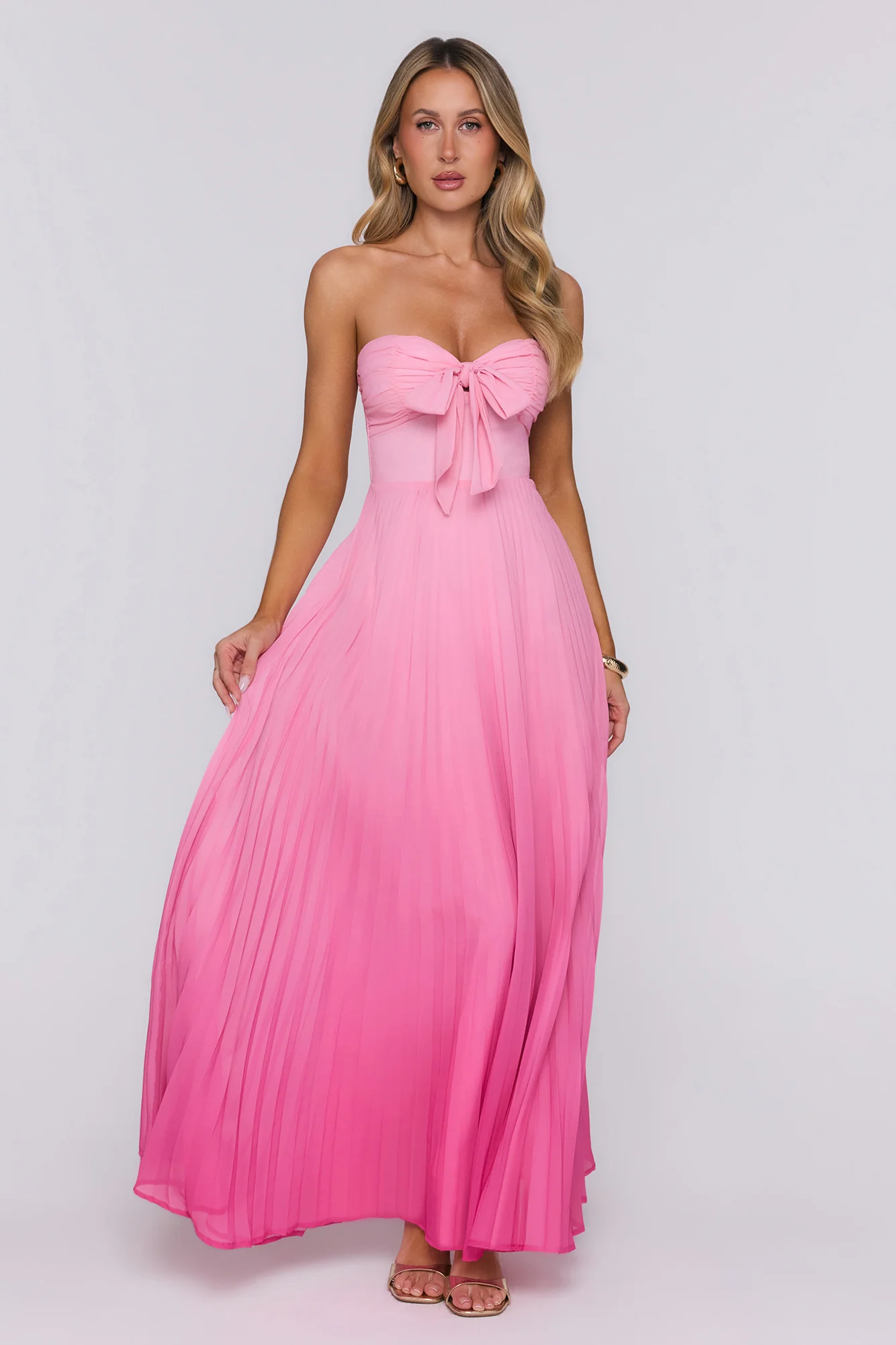 Love Spellbound Strapless Maxi Dress Pink