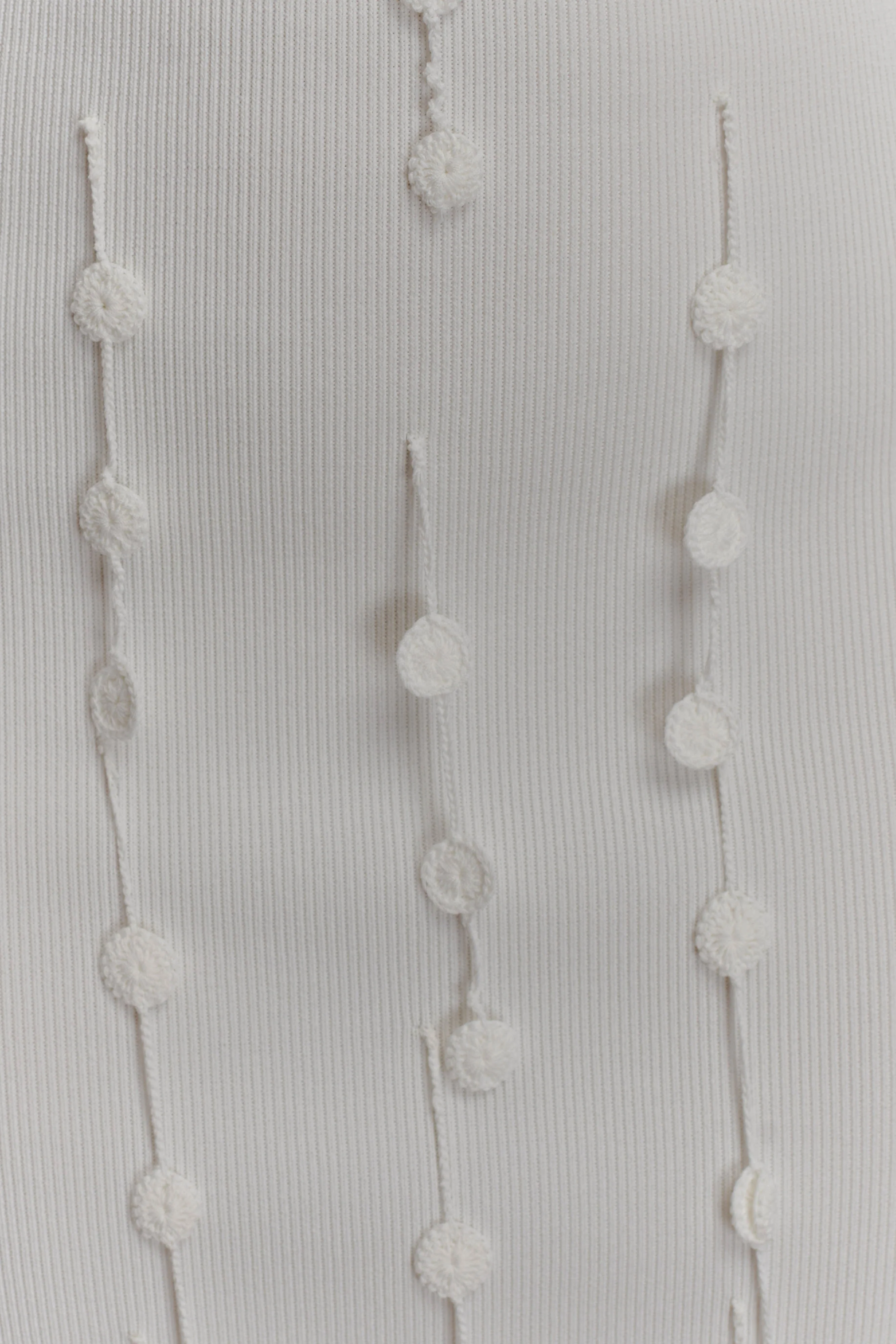 Tove Hand Knit Flower Mini Dress - White