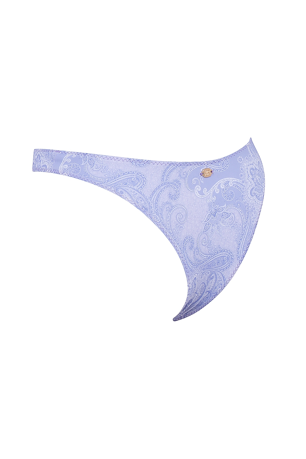Lavender Paisley High Leg Bikini Bottom