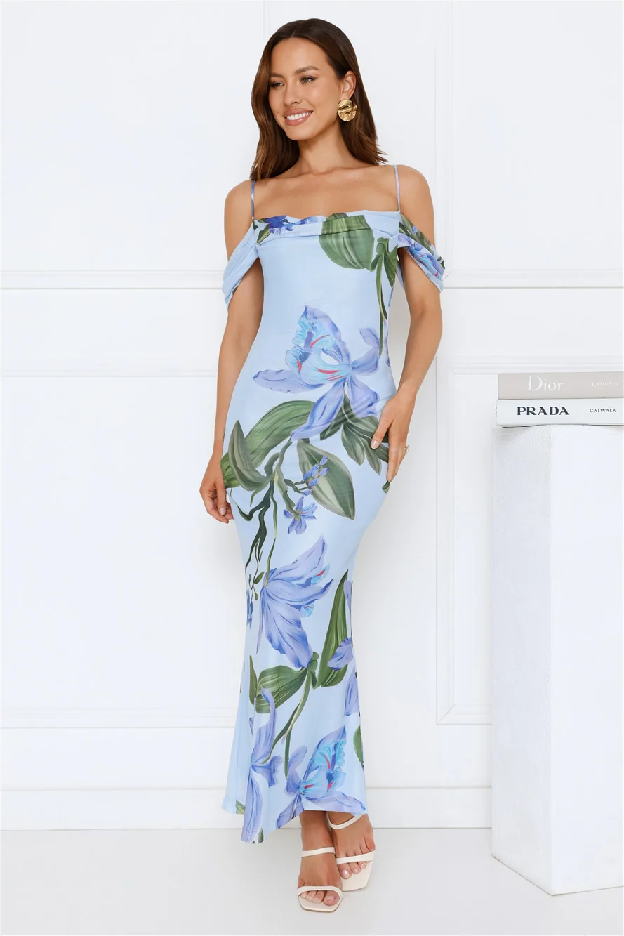 Starlet Society Maxi Dress Blue