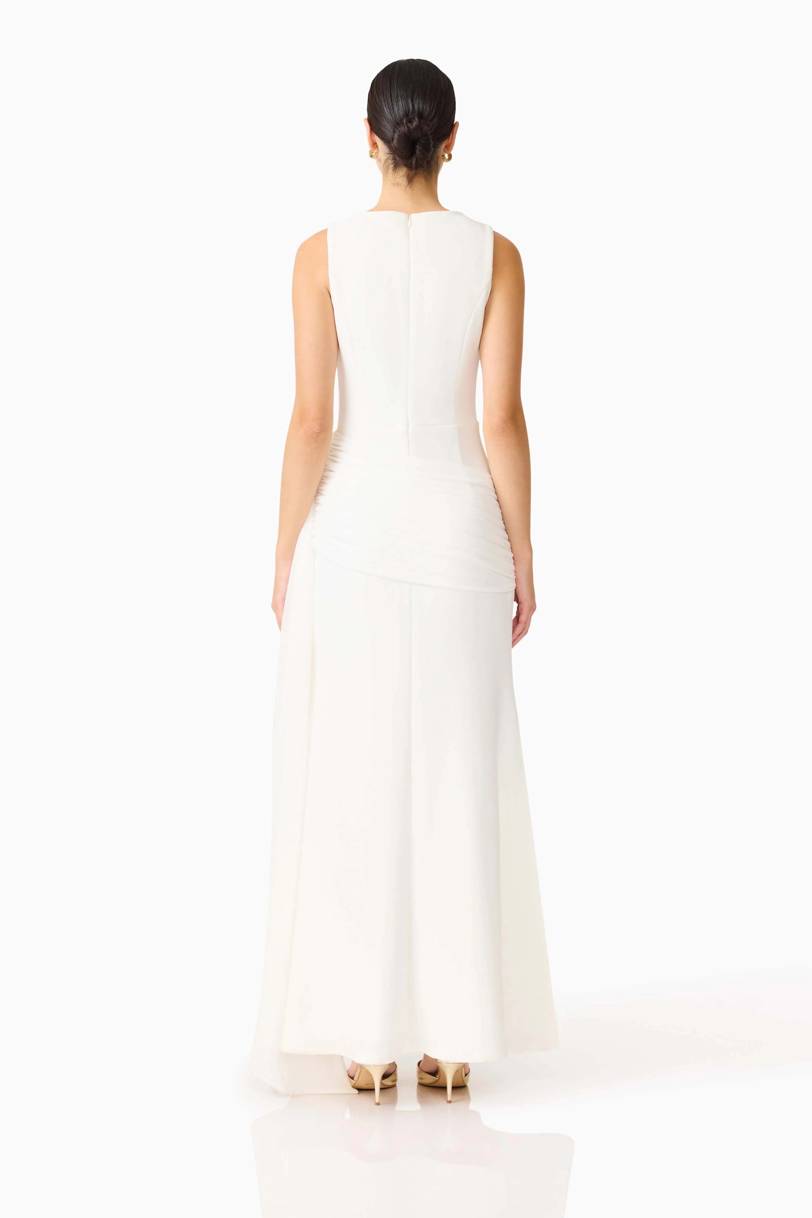 Amelina Sash Gown in White