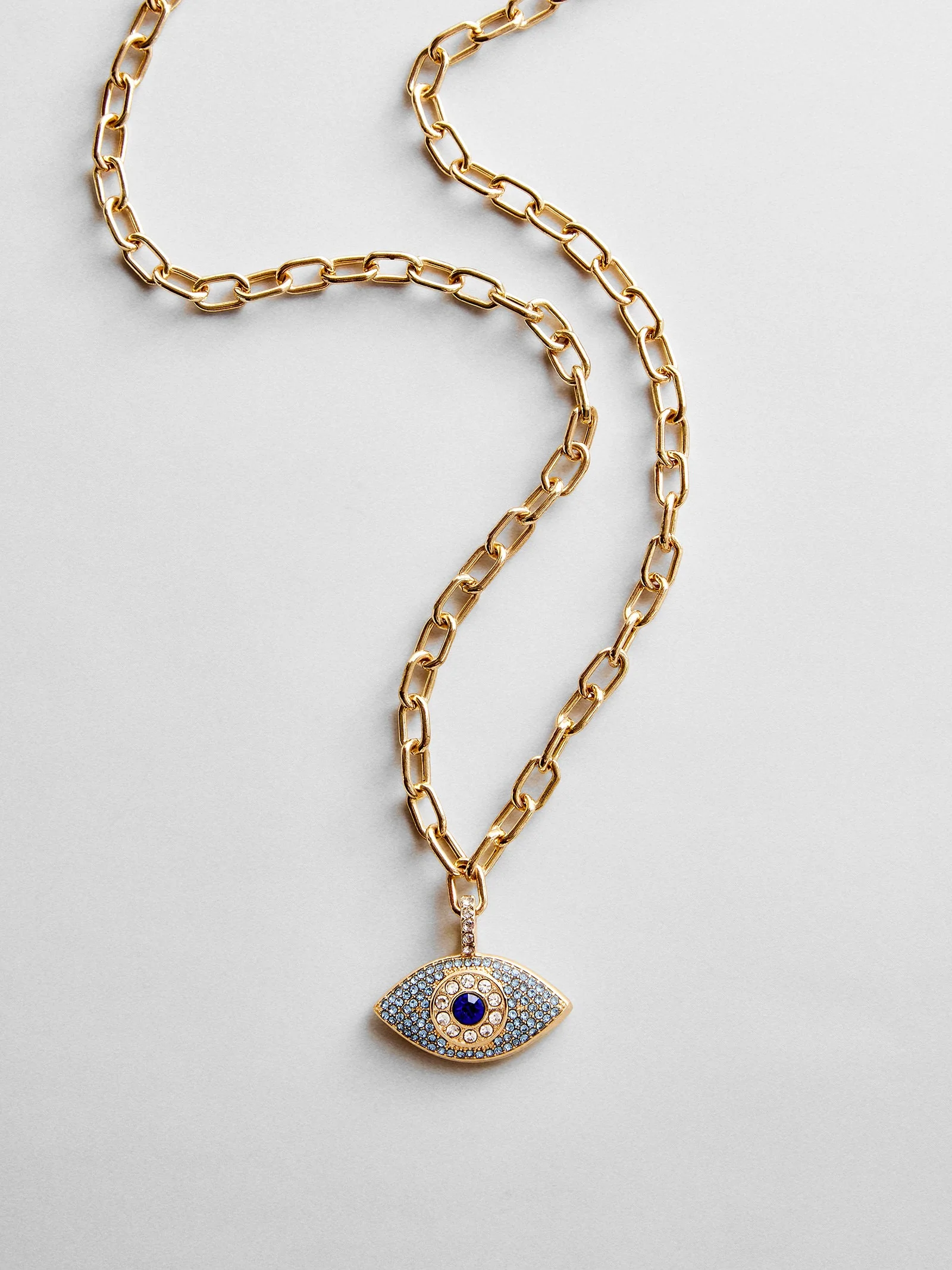 Eyes Out Necklace - Gold/Blue