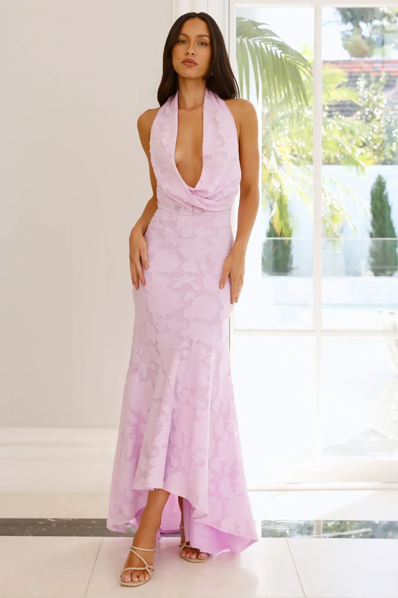 Garden Gems Halter Maxi Dress