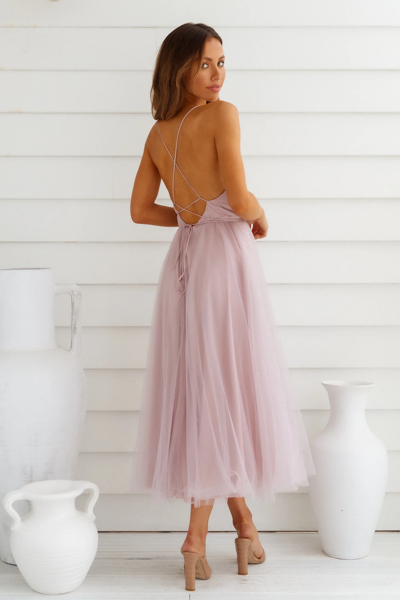 Summer Cinderella Midi Dress Lilac