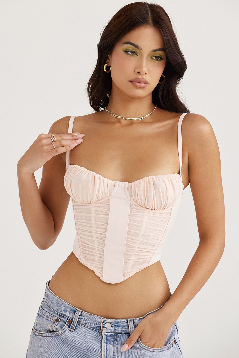 peony gathered corset