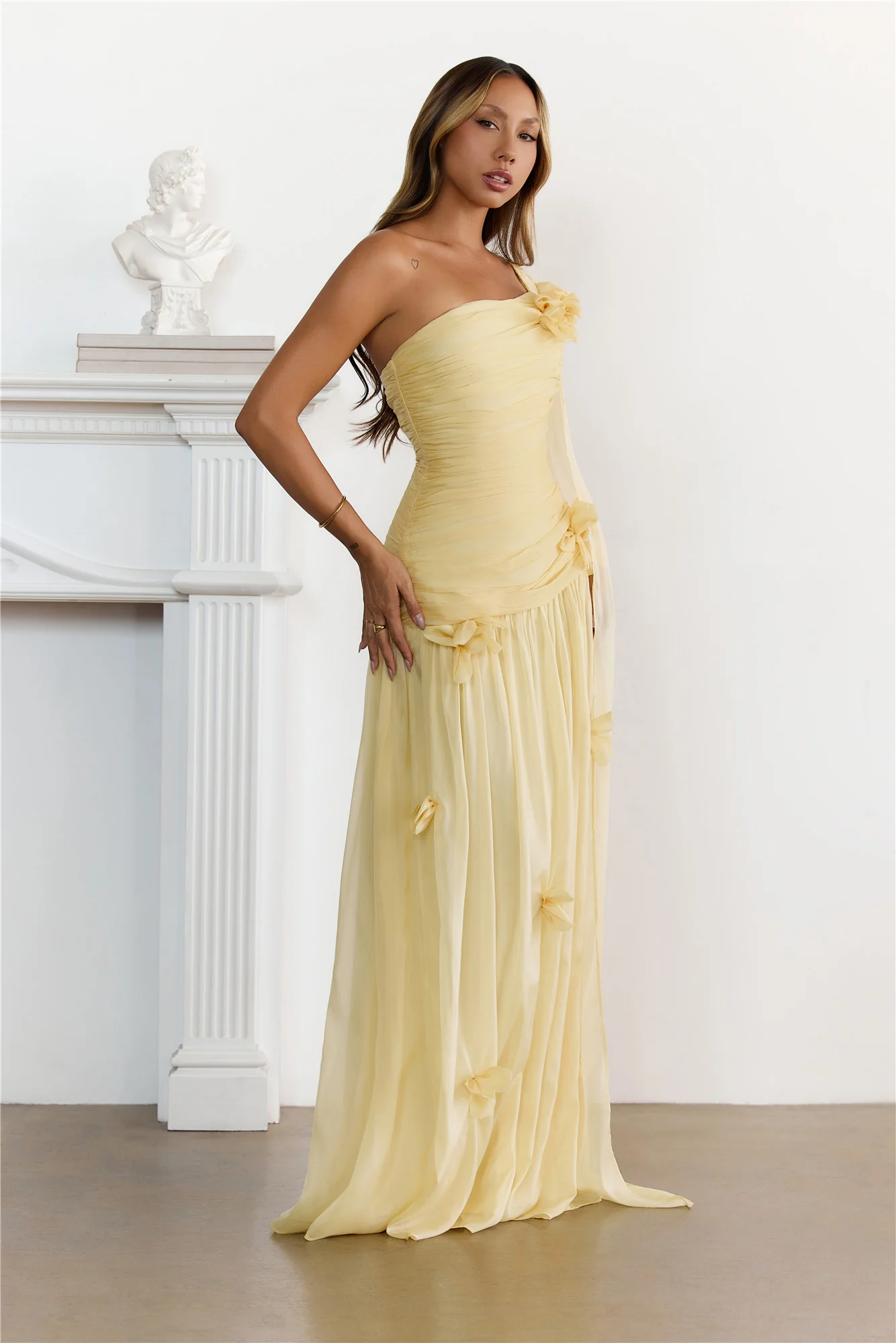 Silver Breeze One Shoulder Maxi Dress Butter