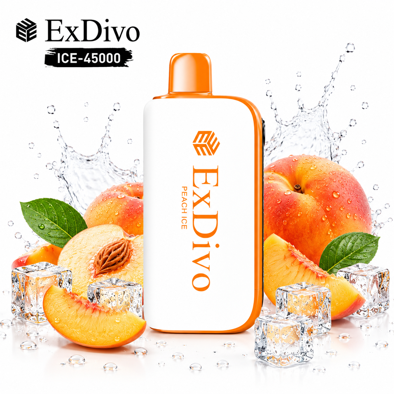 ExDivo Ice Flame Vape 45000 Puffs——PEACH ICE