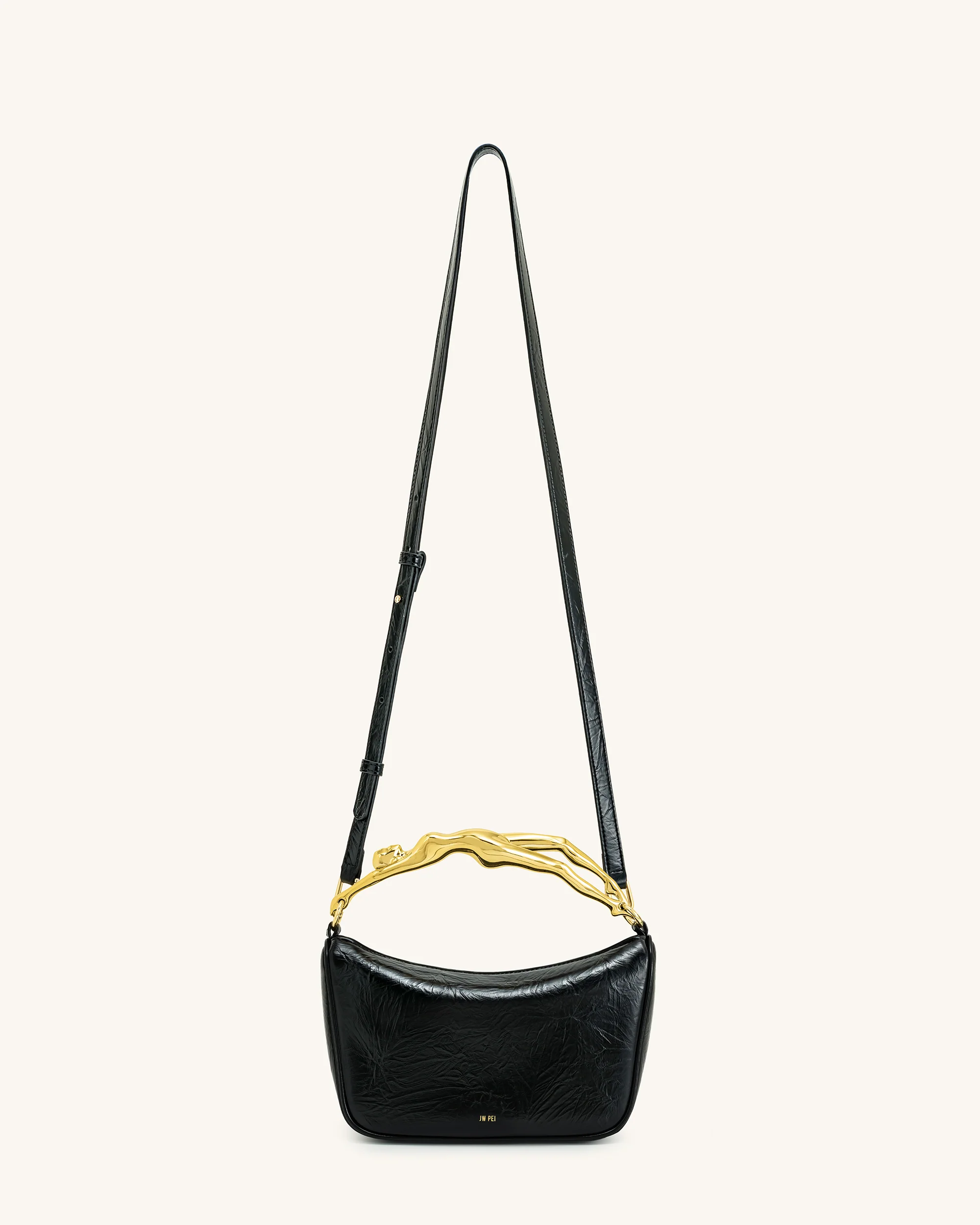 Jenny Human-shaped Handle Handbag - Black