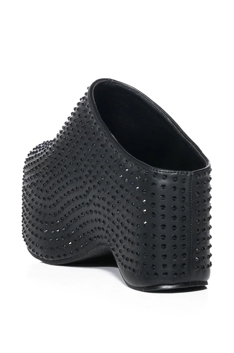 AZALEA WANG MACEY EMBELLISHED CLOG IN BLACK - luluinthesky