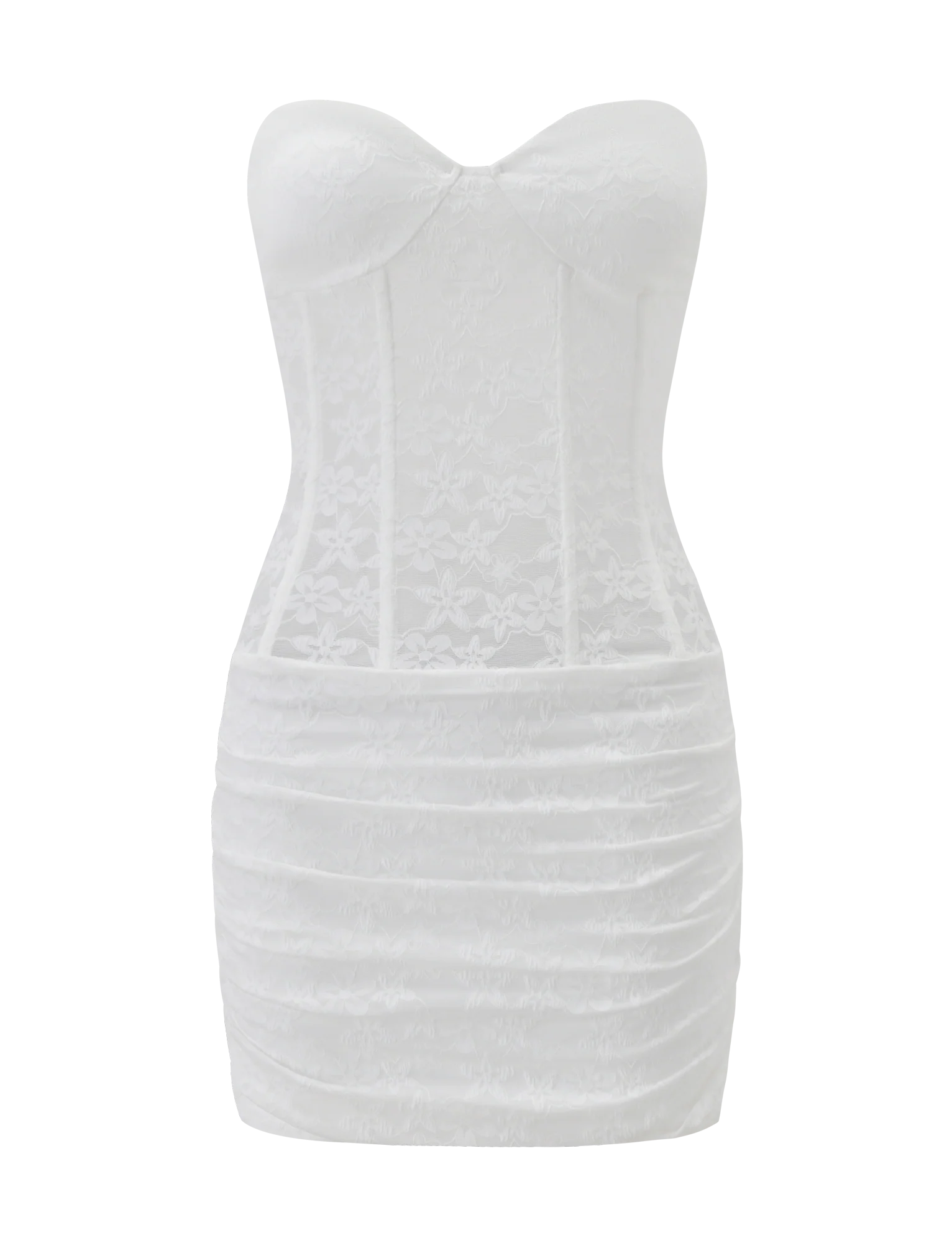 Petra Mini Dress - White Lace