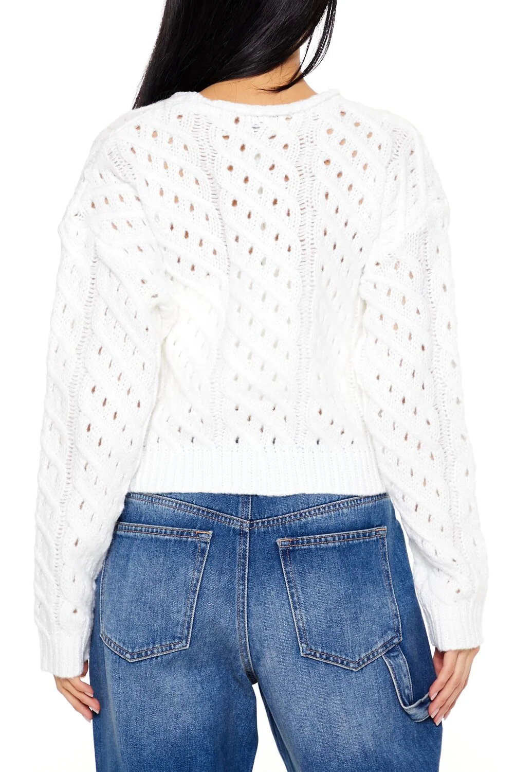Open Cable Knit Sweater