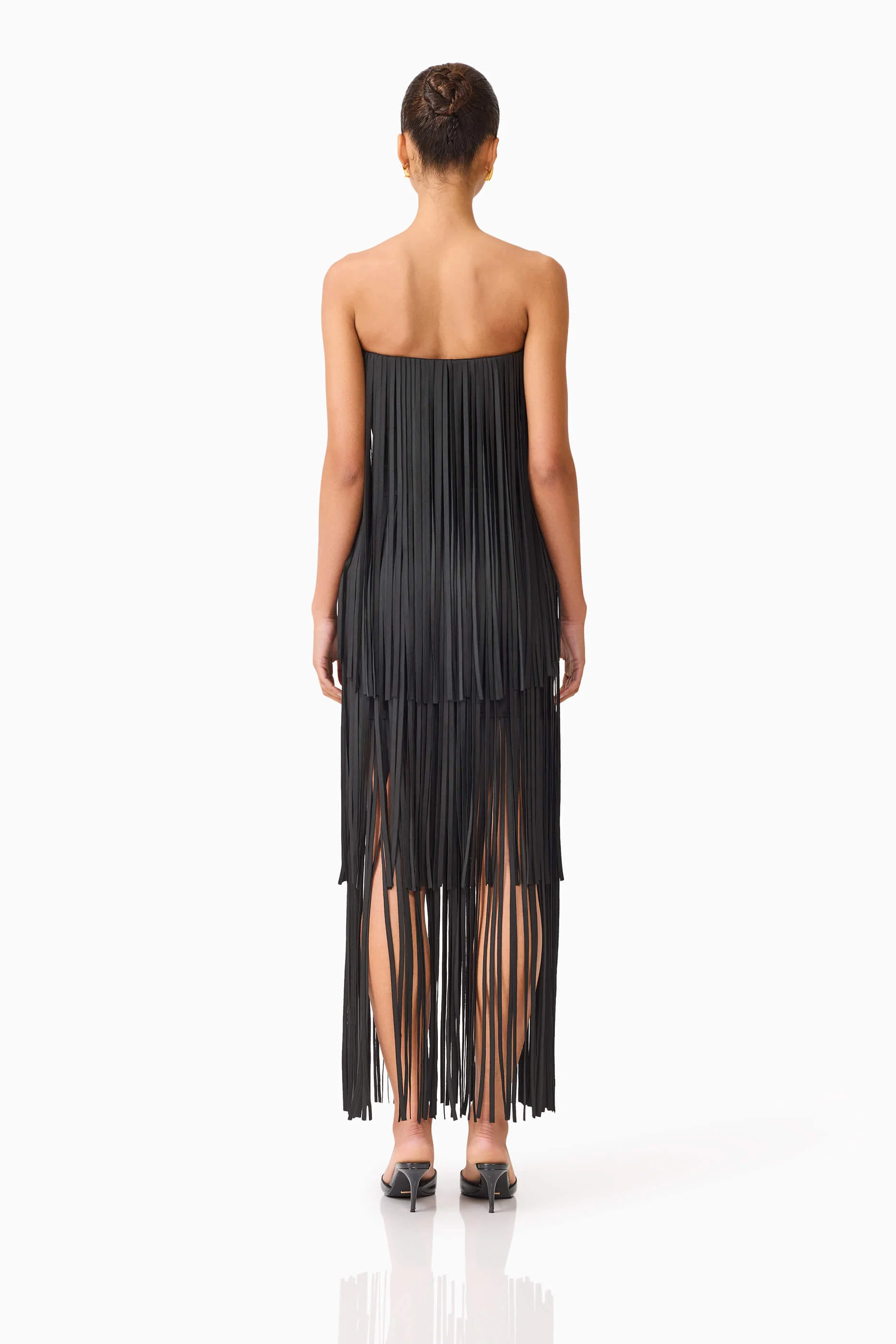 Alya Tiered Maxi Dress in Black