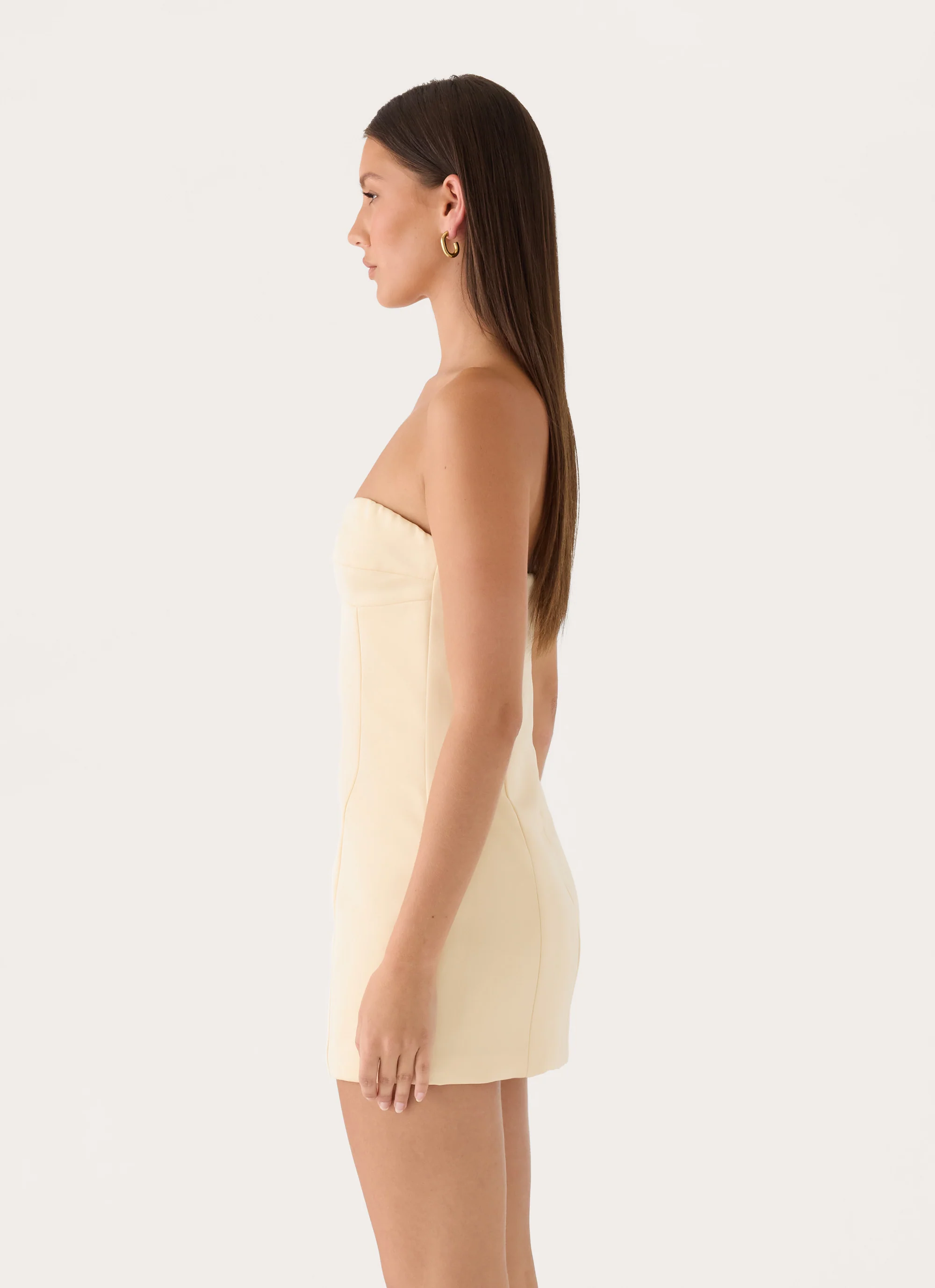 The Spotlight Mini Dress - Champagne - luluinthesky