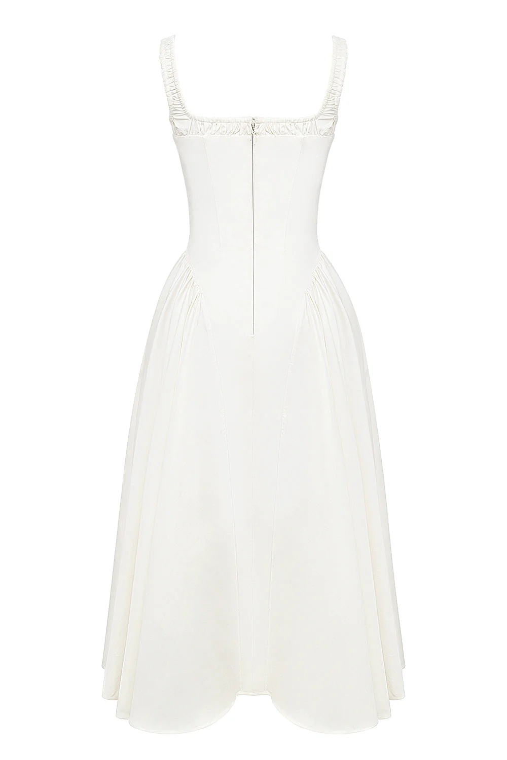 white cotton midi sundress