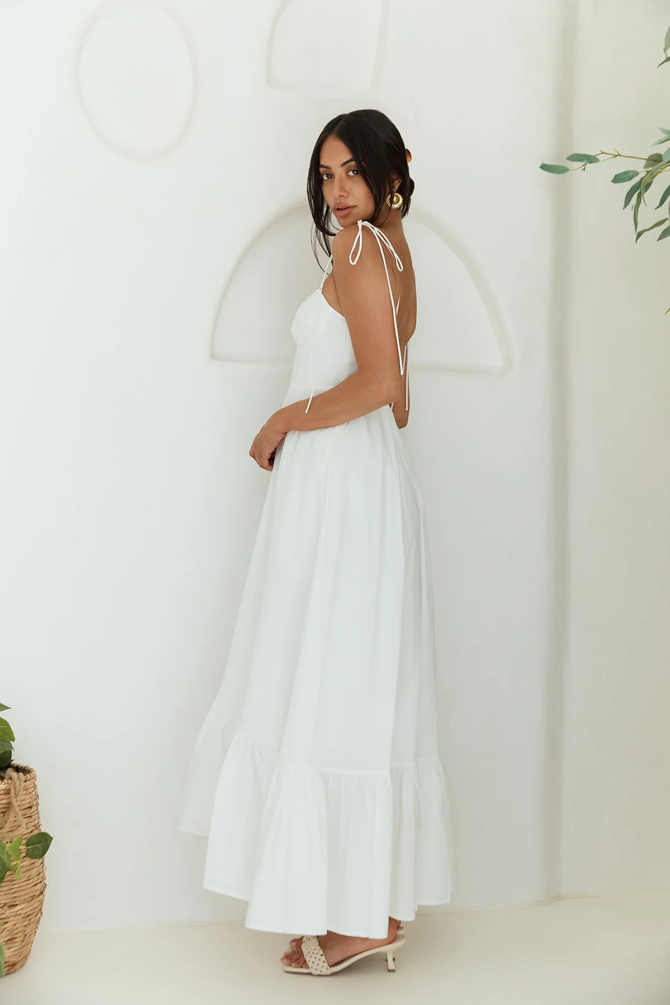 By Your Side Maxi Dress White - luluinthesky