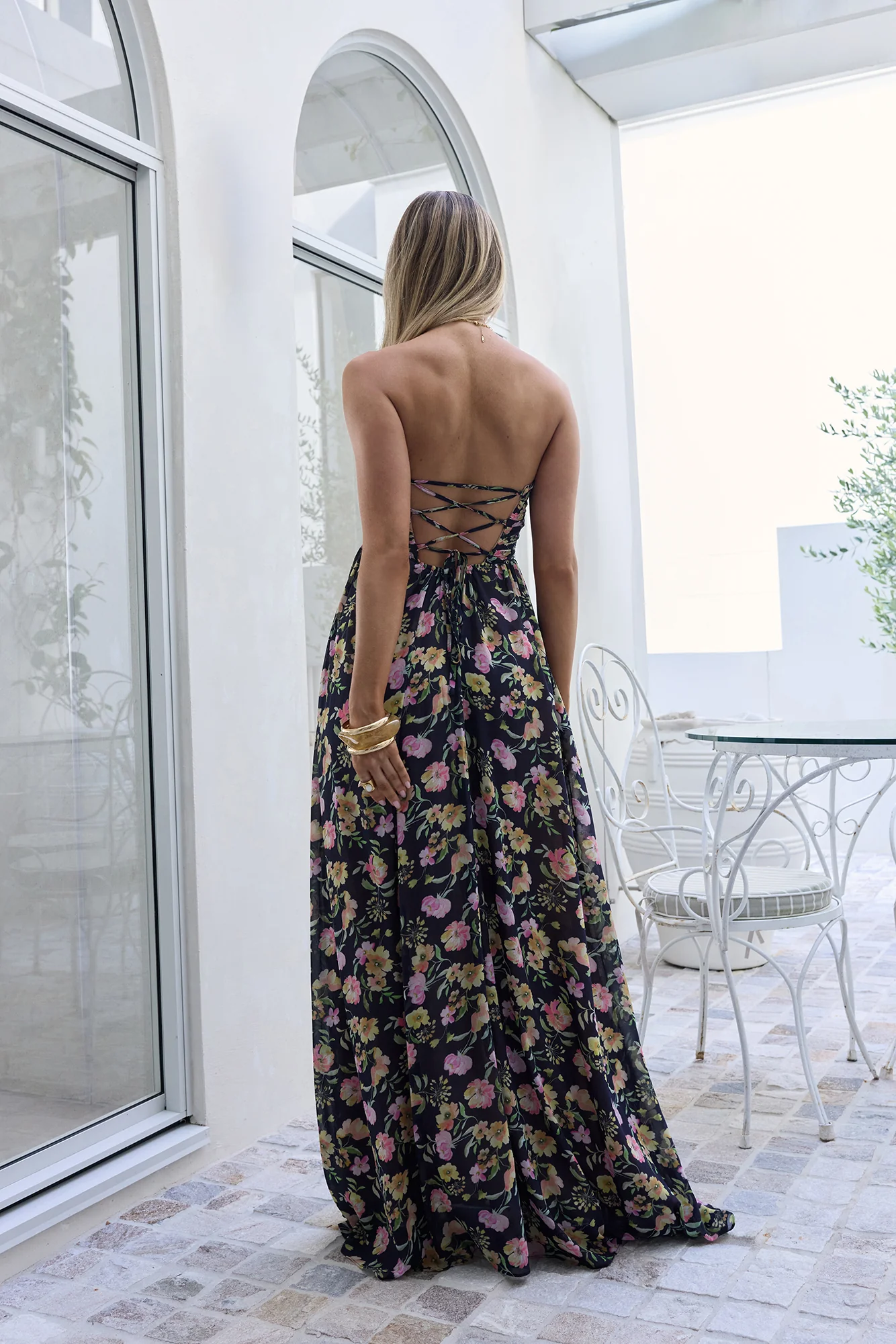 Twirl With Me Strapless Maxi Dress Black