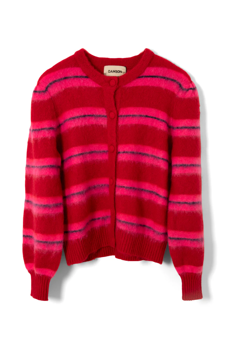 cece stripe cardigan - red & pink stripe - luluinthesky