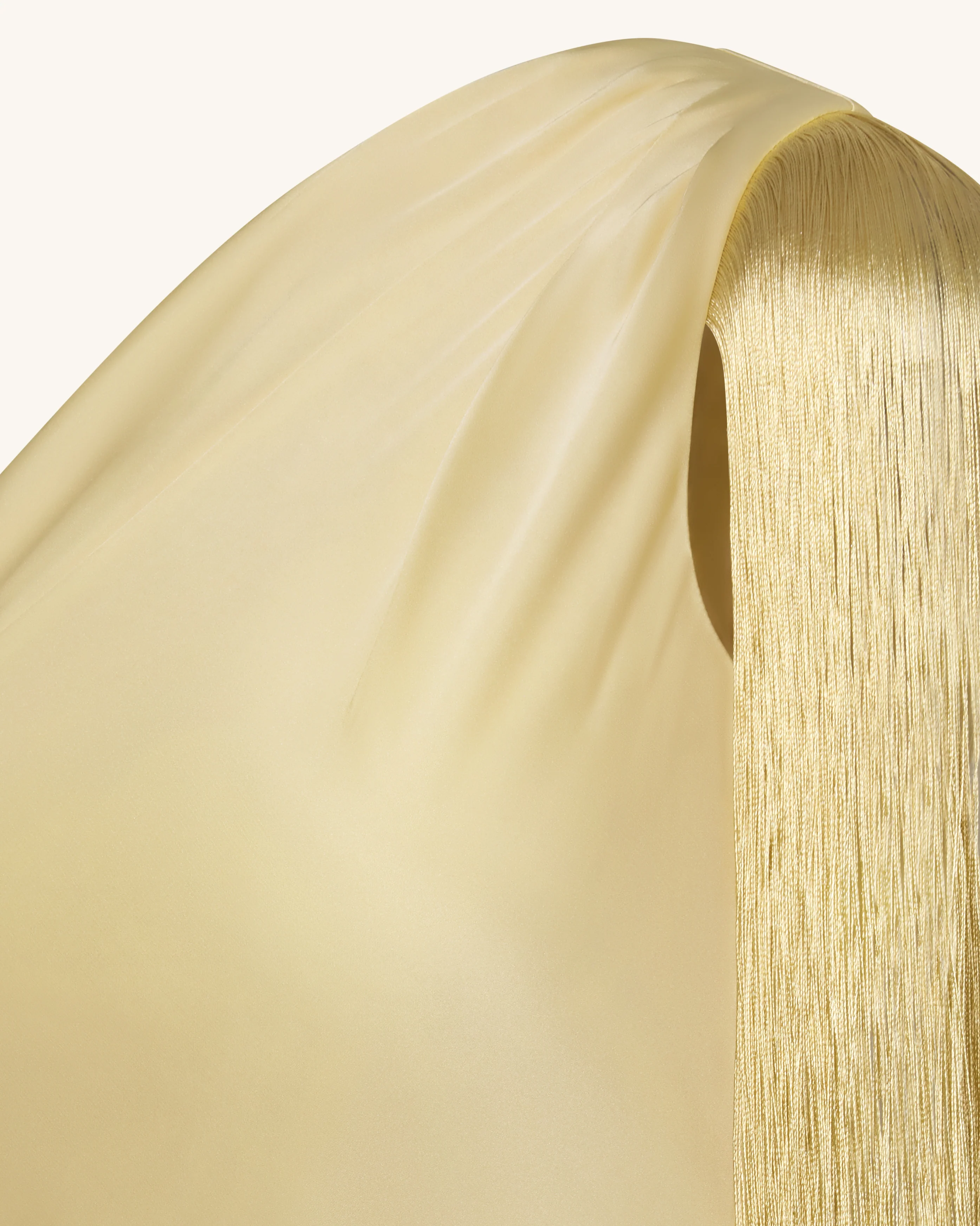 One Shoulder Fringe Midi Dress - Champagne - FASHION NOB