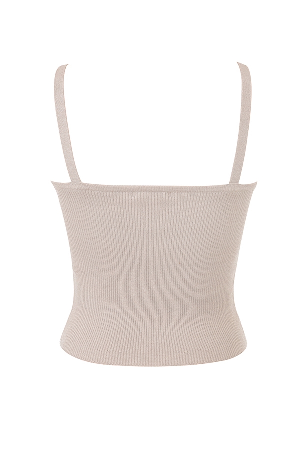 Biscuit Wool Cashmere Camisole Top