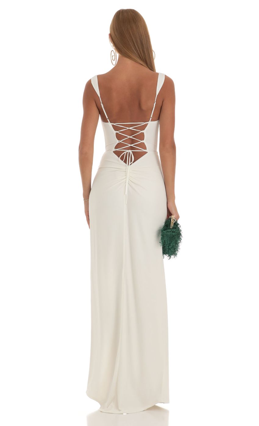 Lace Maxi Dress in Ivory