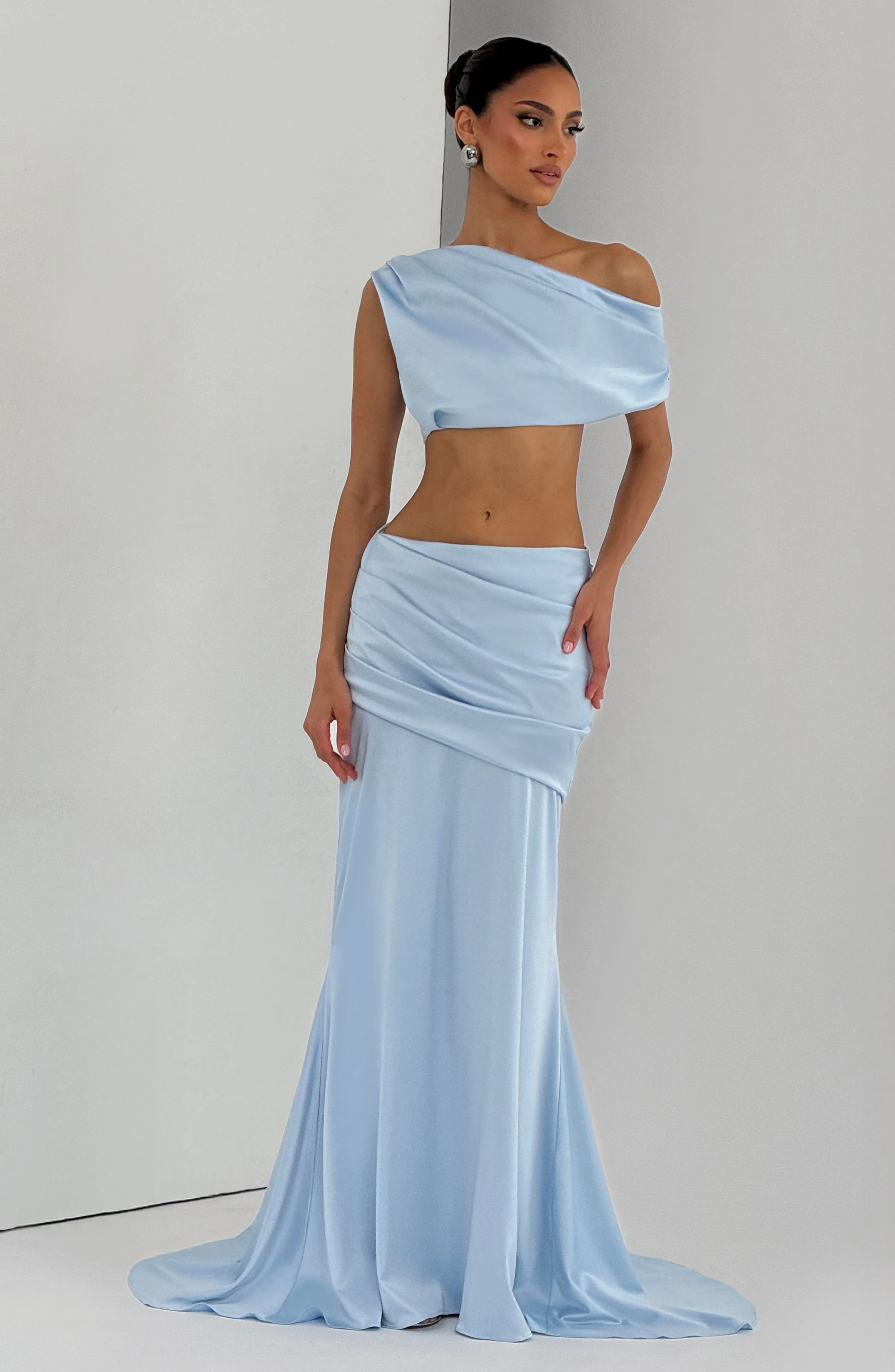 Claudette Maxi Skirt - Glacier Blue