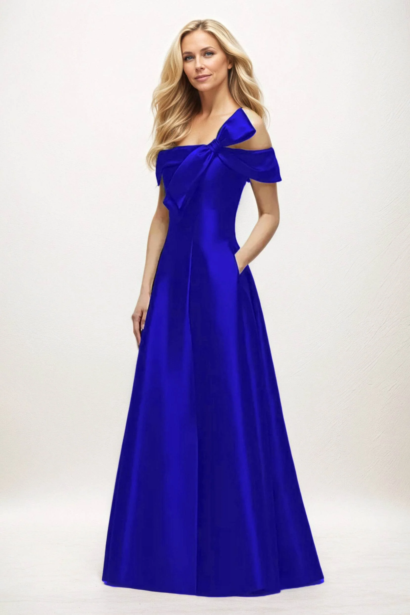 A-Line Maxi Satin Mother of the Bride Dresses CM0397