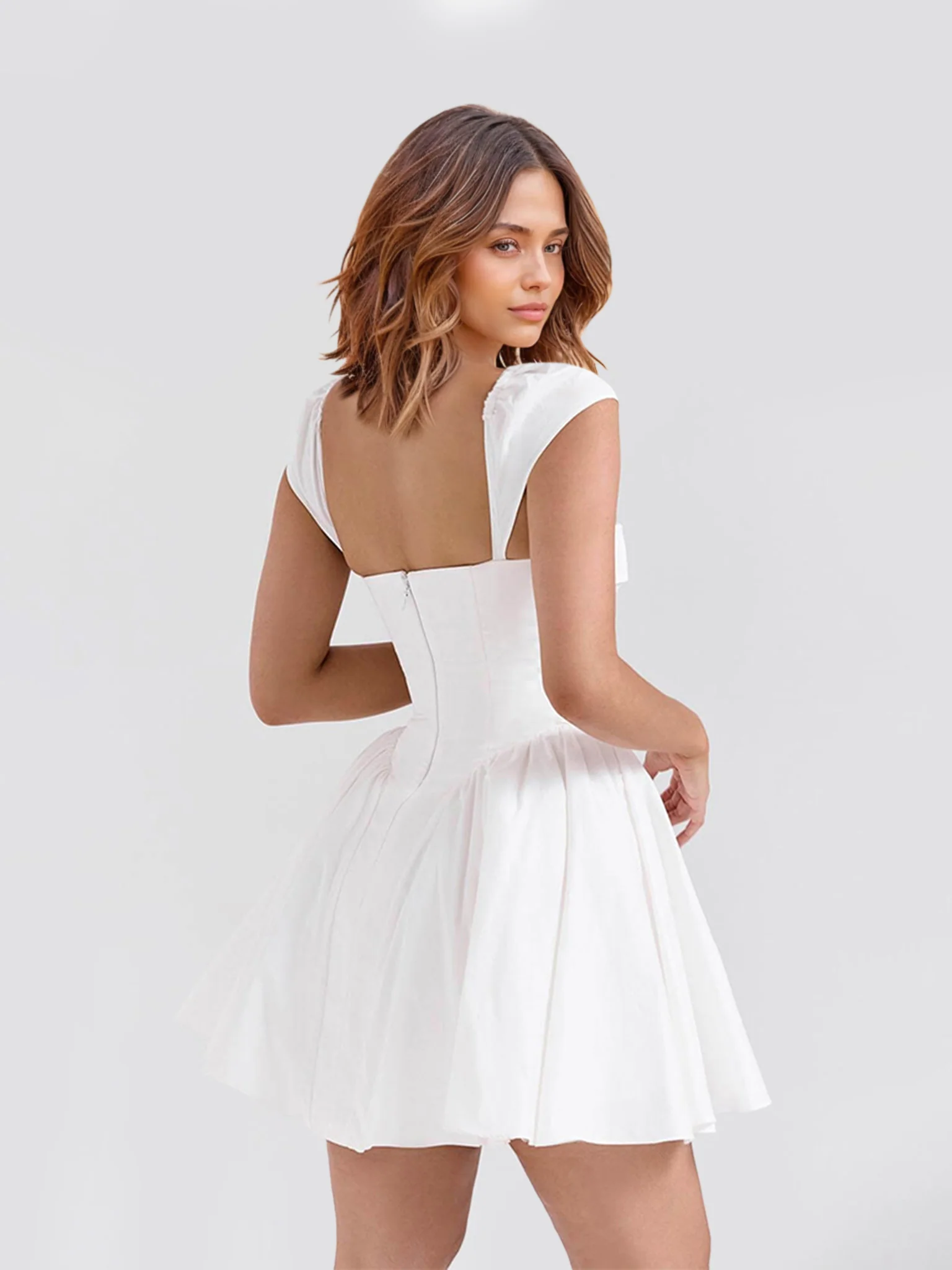 Puff Sleeve Mini Dress