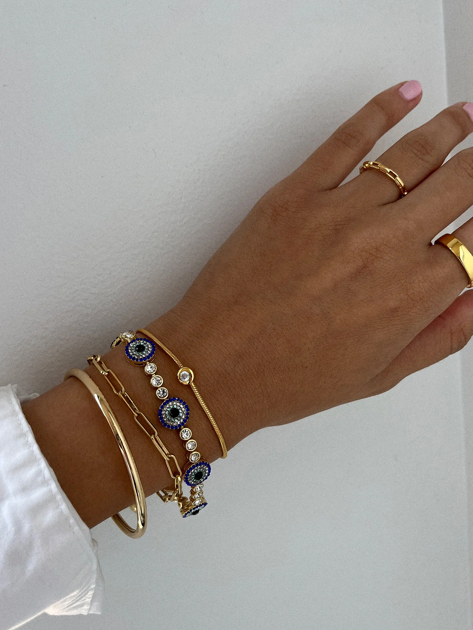 Amalie Evil Eye On Repeat Tennis Bracelet - On Repeat Evil Eye