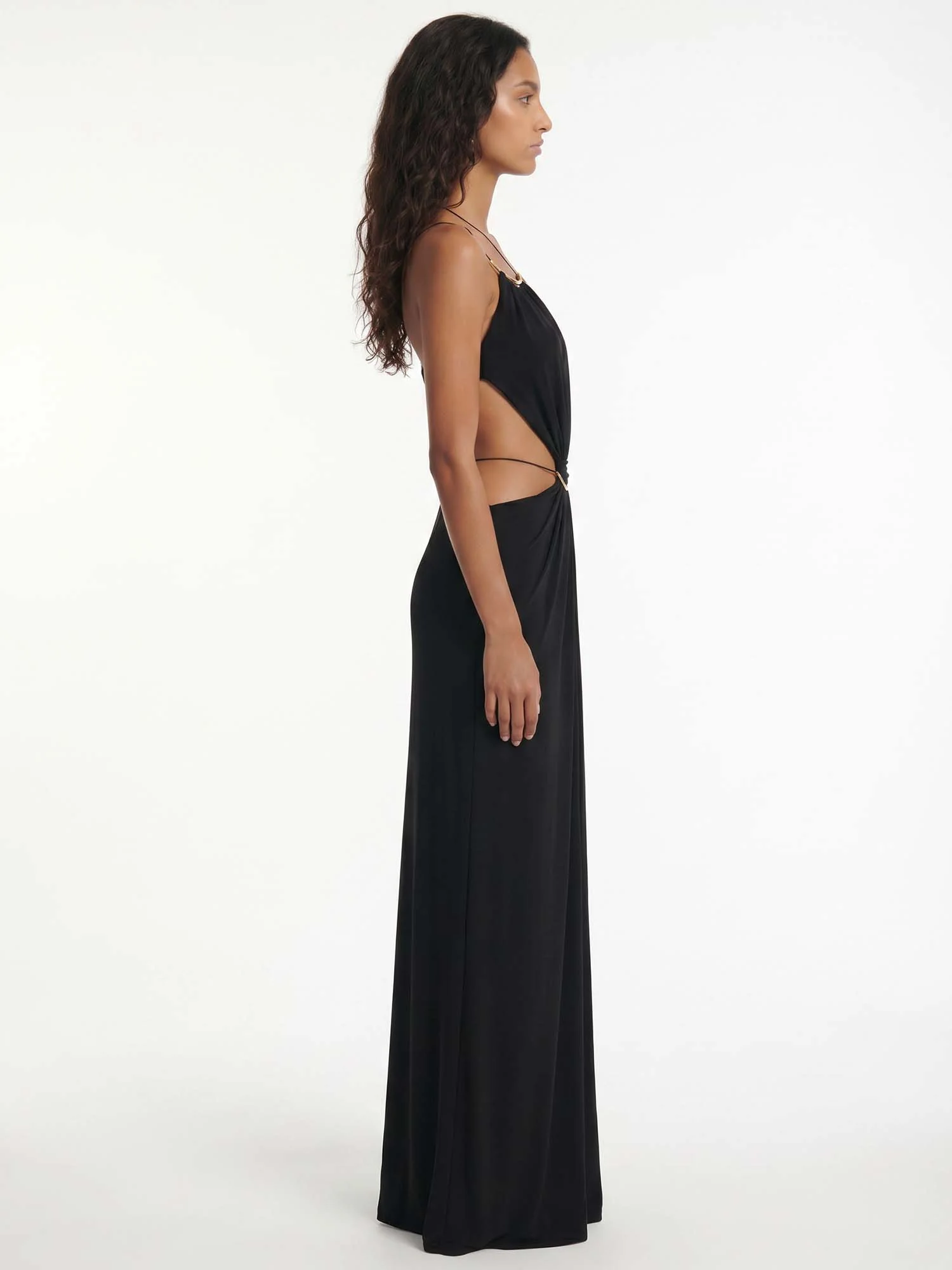 Multi Strap Cutout Maxi Dress