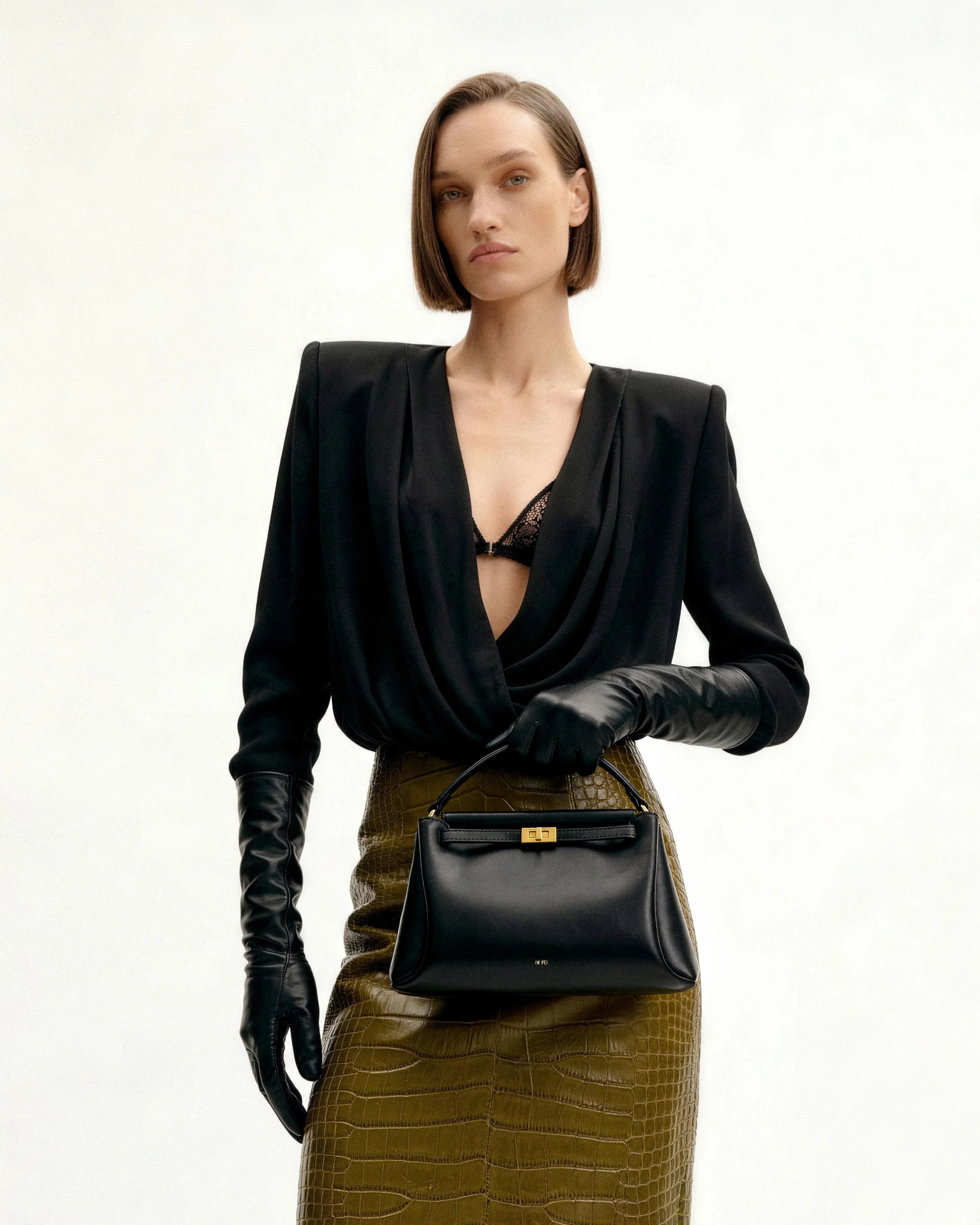 Carmen Top Handle Bag - Black
