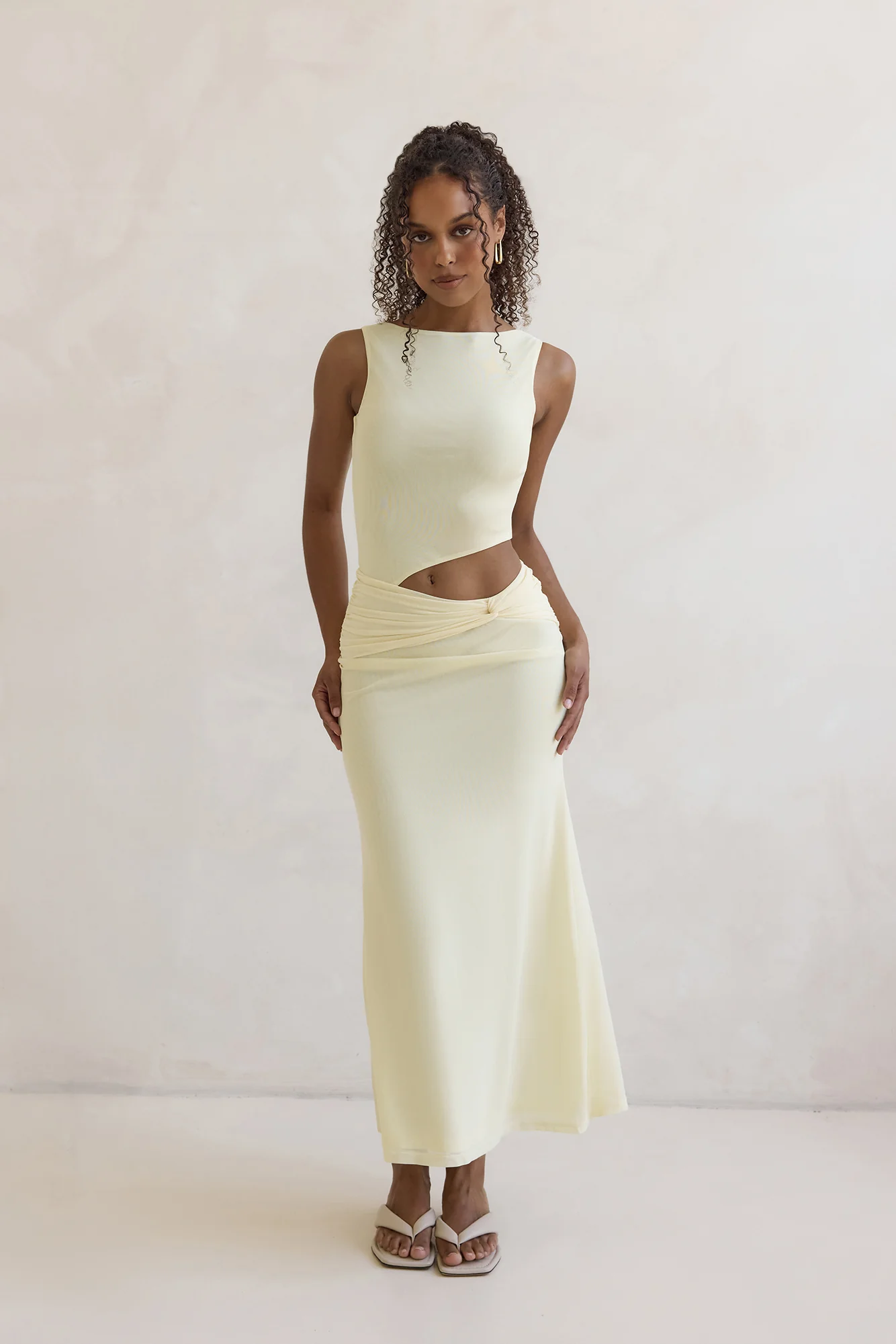 Over And Over Mesh Maxi Dress Yellow